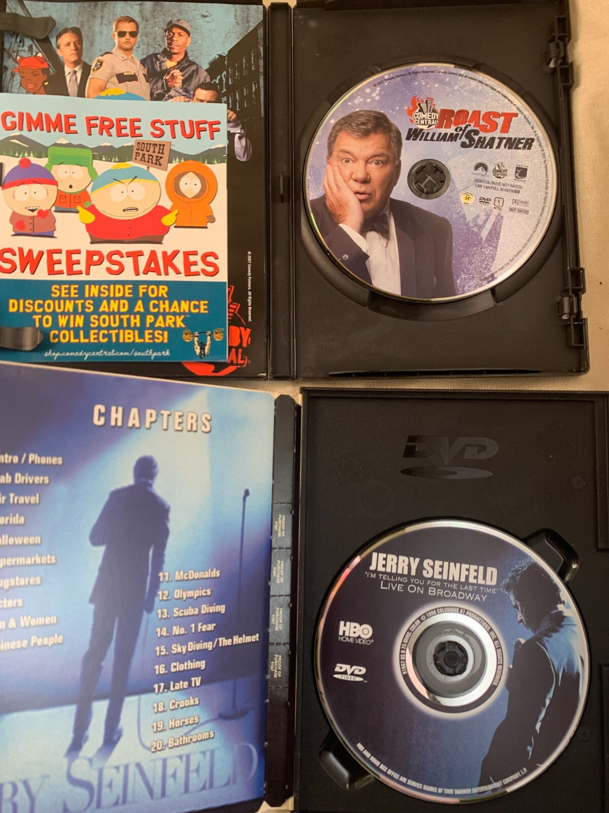 Robin Williams Live (Stand-up DVD bundle) Jerry Seinfeld Live, Conan O'Brien +3