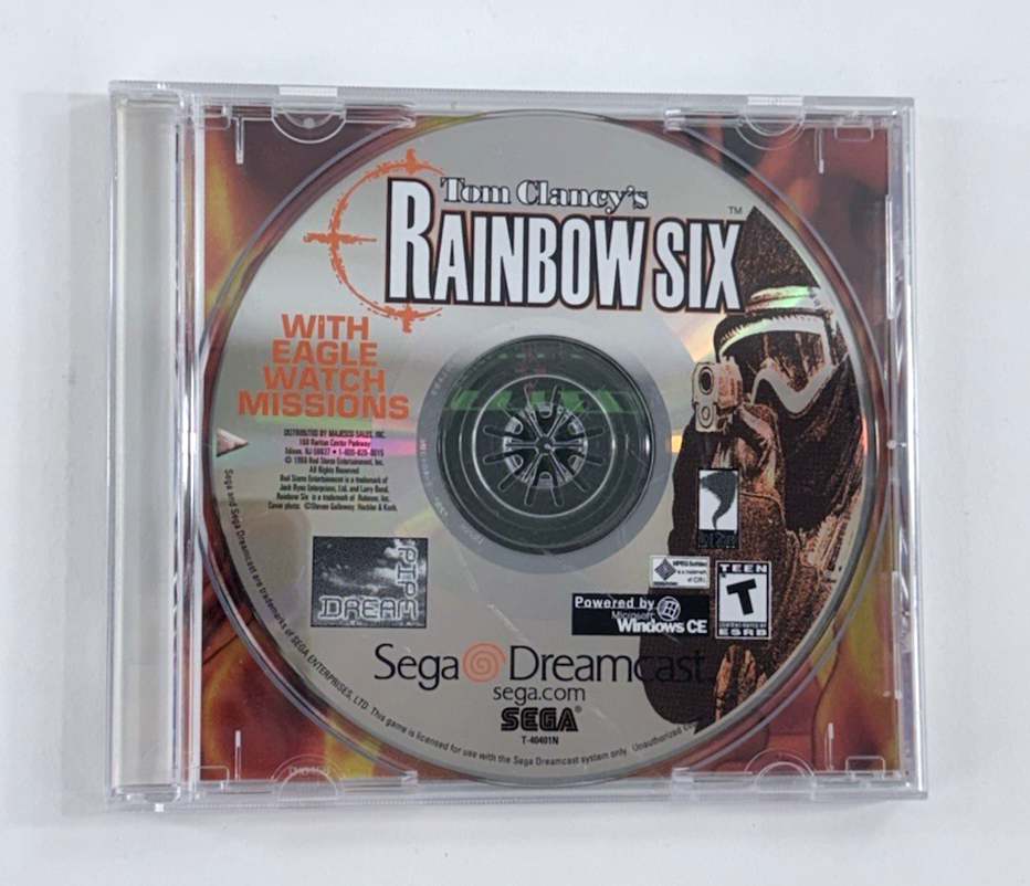 Tom Clancy's Rainbow Six (Sega Dreamcast, 1998) Game and Case - Tested