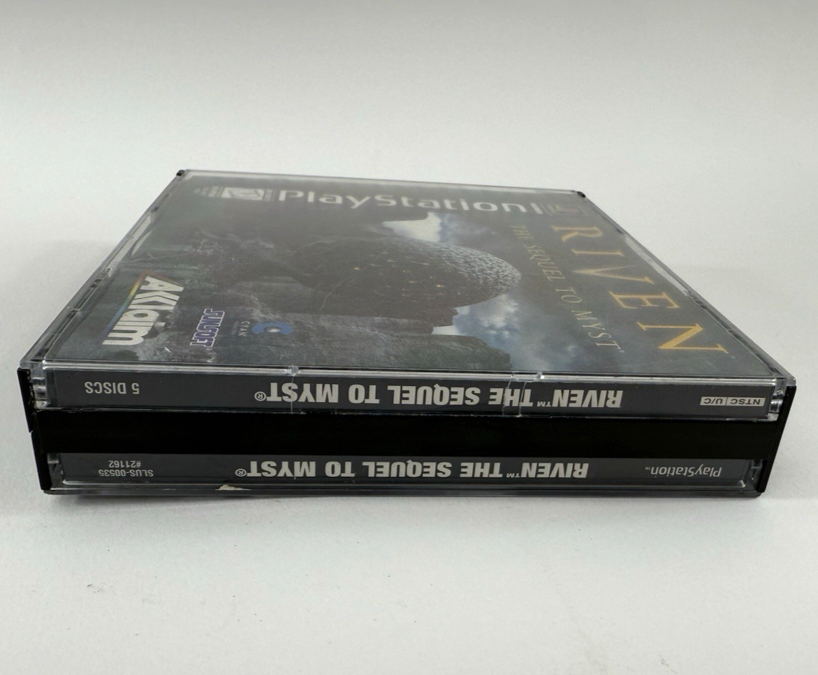 Riven: The Sequel to Myst (PlayStation, 1997) Discs, Case, Manual, Reg. - Tested