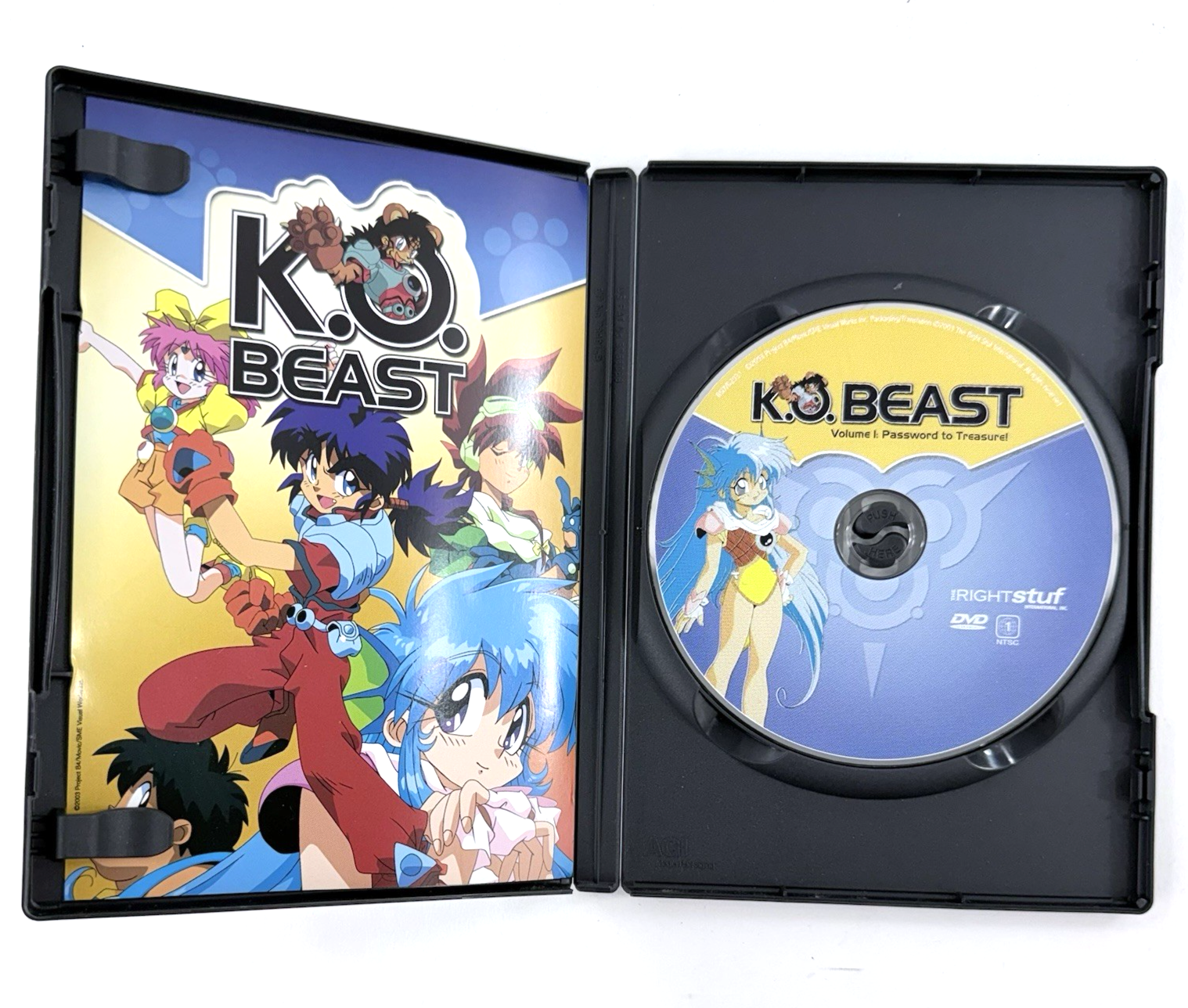 K.O. Beast Vol. 1: Password to Treasure (DVD, 2003) Sub/Dub Anime - Tested