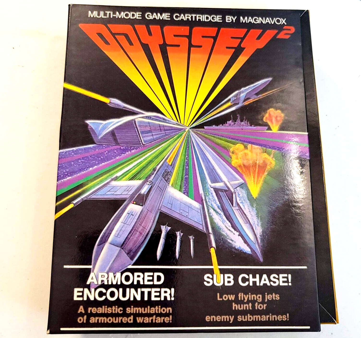 Armored Encounter/Sub Chase (Magnavox Odyssey 2, 1978) Game Case Manual - Tested