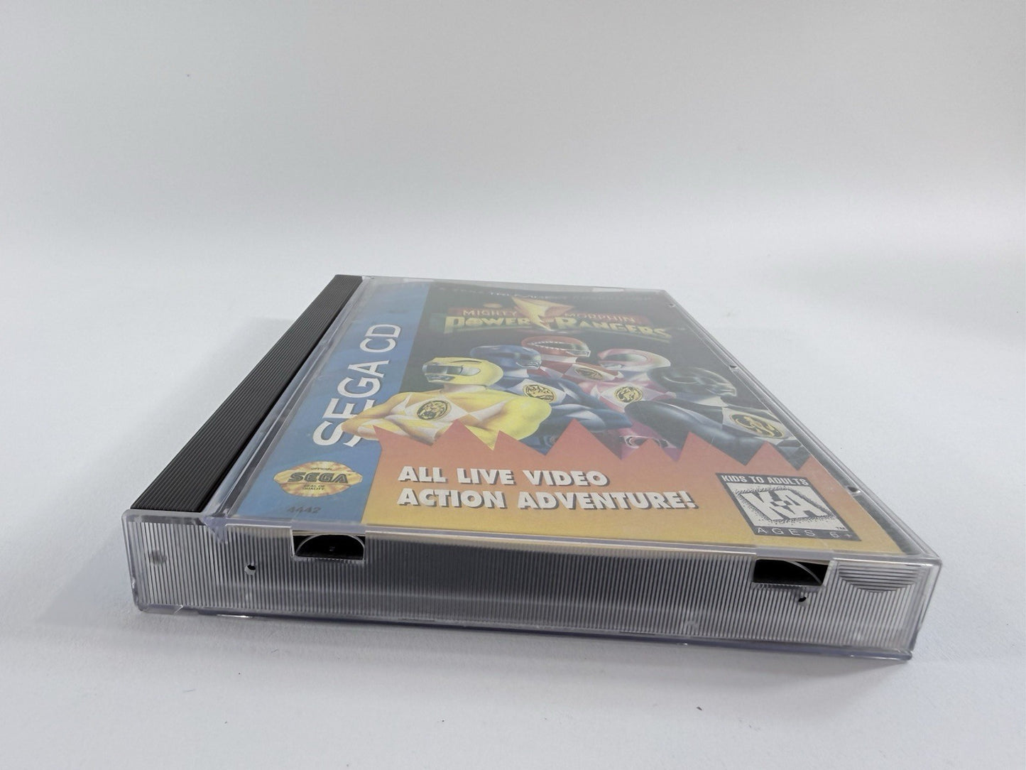 Mighty Morphin Power Rangers (Sega CD, 1995) Game Case Manual Registration Foam
