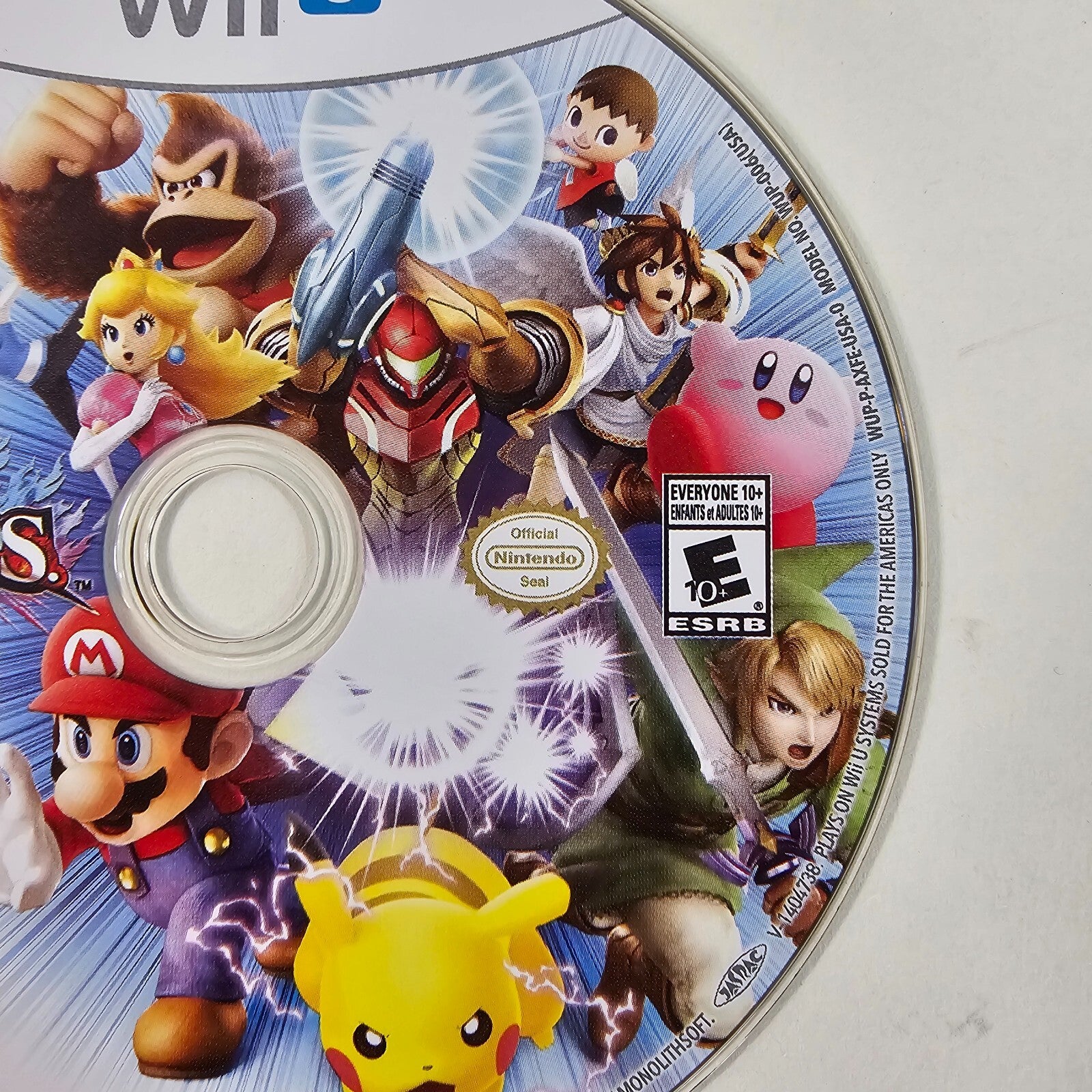 Super Smash Bros. (Nintendo Wii U, 2014)  Replacement Game Disc - Tested