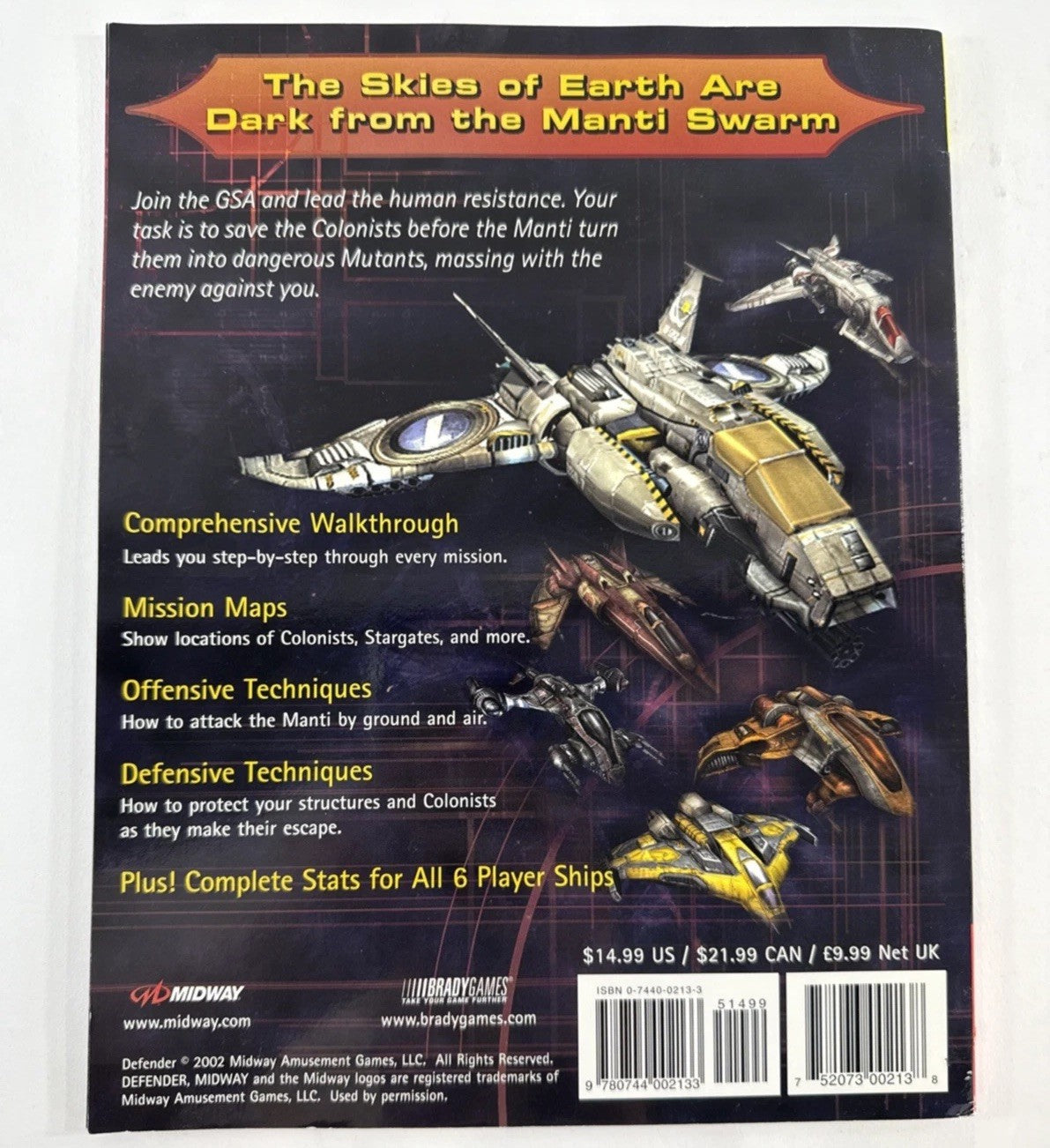 Defender Official Strategy Guide by Robert Berger (2002, BradyGames)