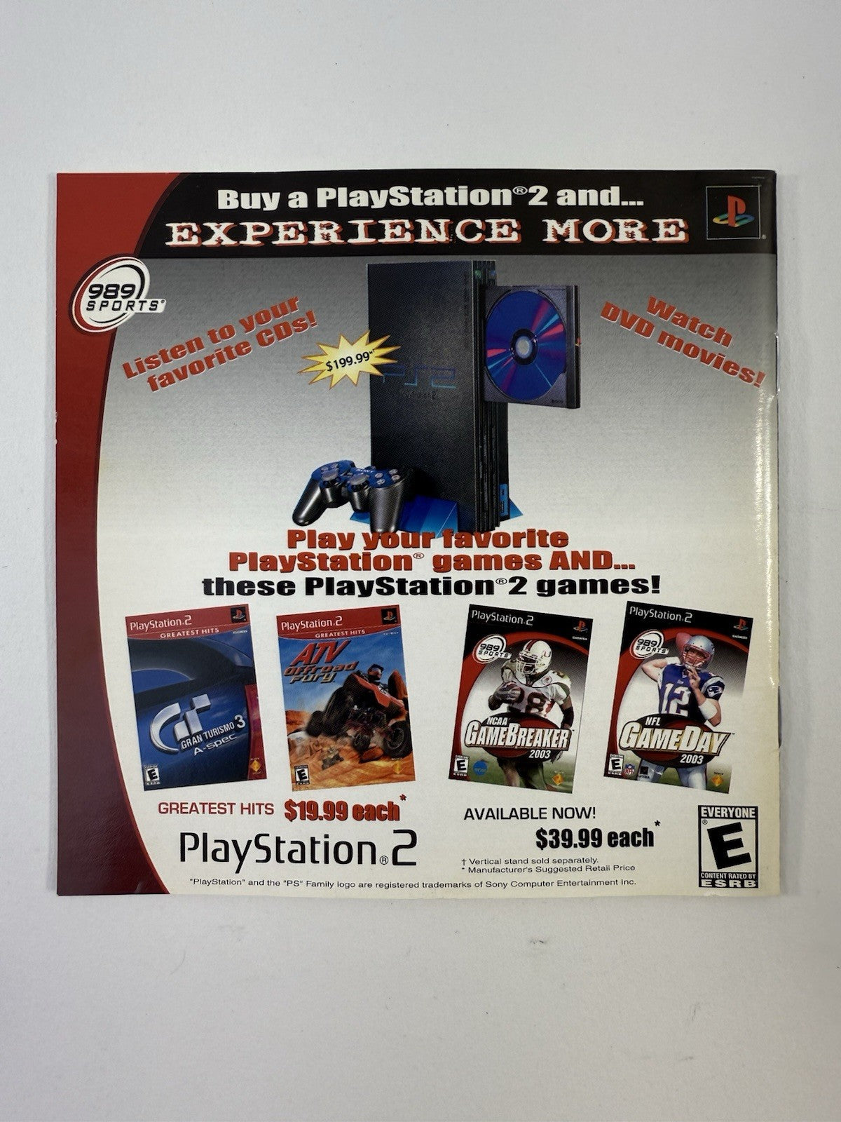 NFL GameDay 2003 (PlayStation 1, 2002) Game, Case, Manual, Registration - Tested