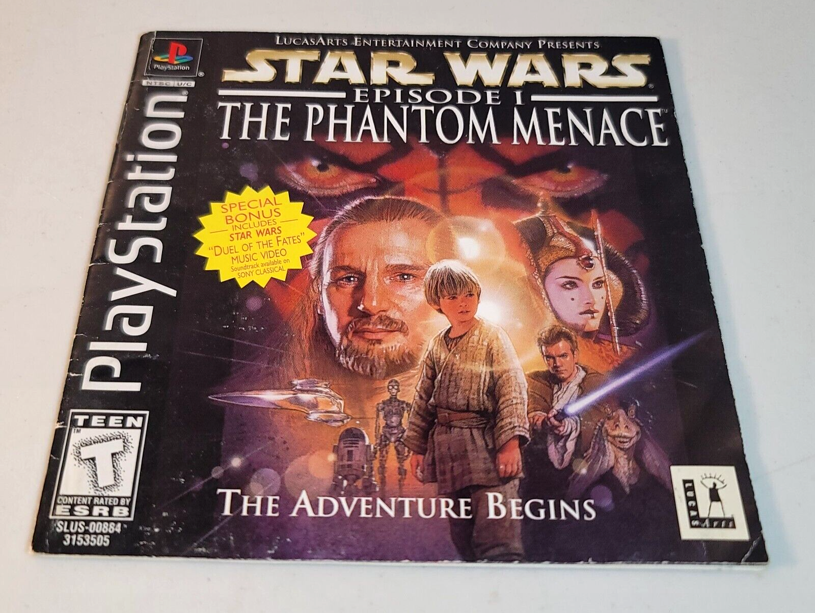 Star Wars: Episode I The Phantom Menace (PlayStation 1, 1999) Game Manual