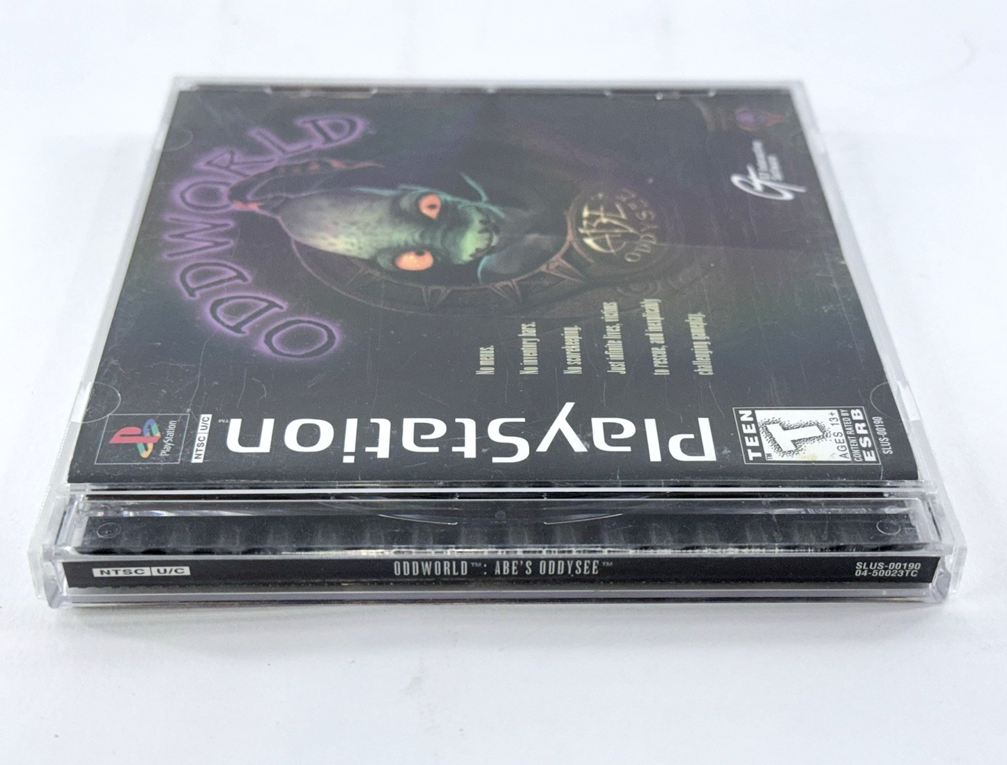 Oddworld: Abe's Oddysee (PlayStation, 1997) Game Case Manual Reg. Card - Tested
