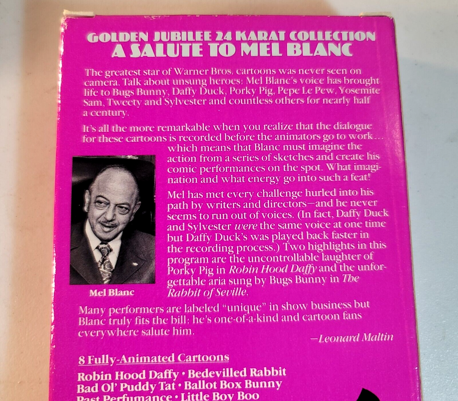 Golden Jubilee 24 Karat Collection (VHS, 1985) Salute to Mel Blanc - Tested