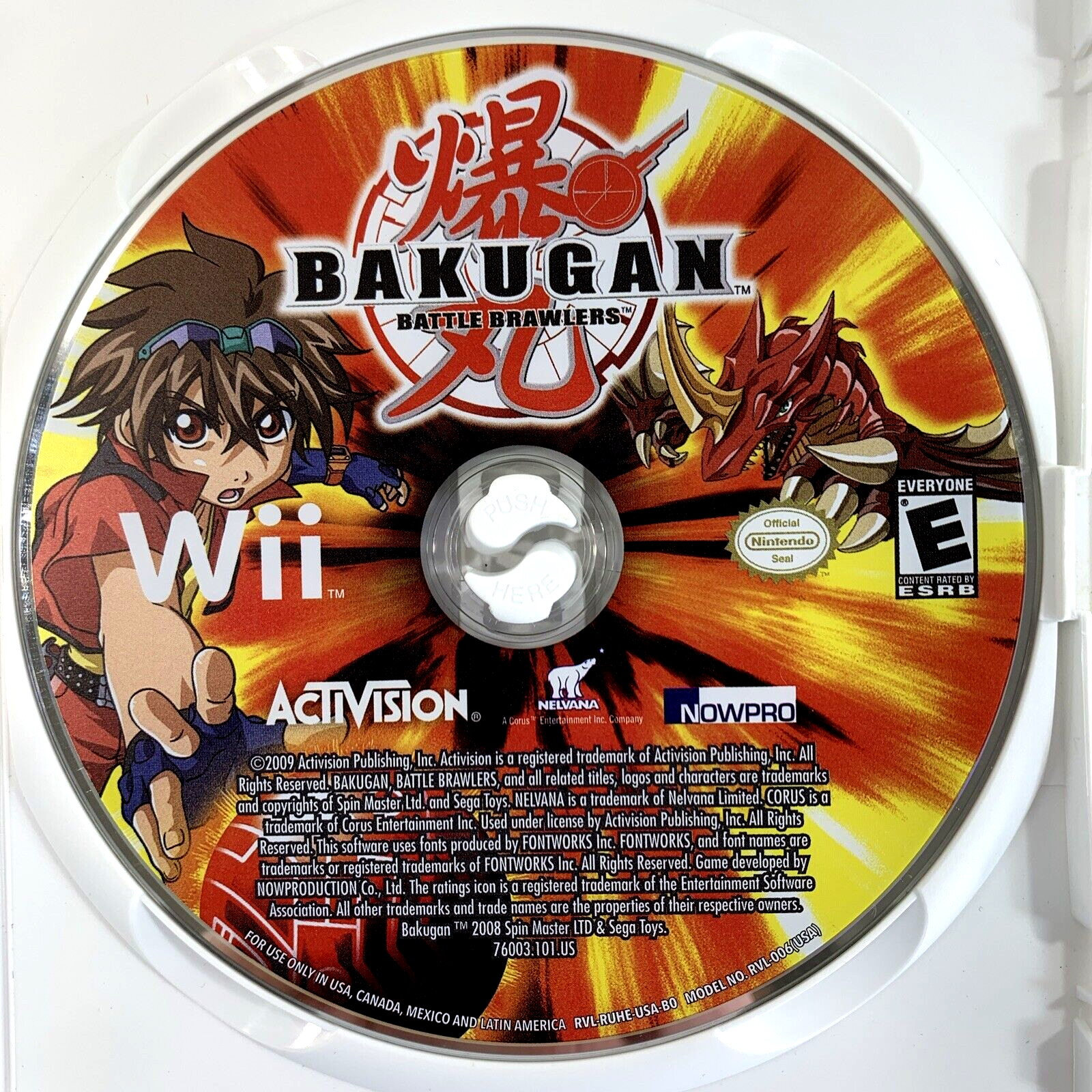 Bakugan Battle Brawlers (Nintendo Wii, 2009) Game Case Manual - Tested