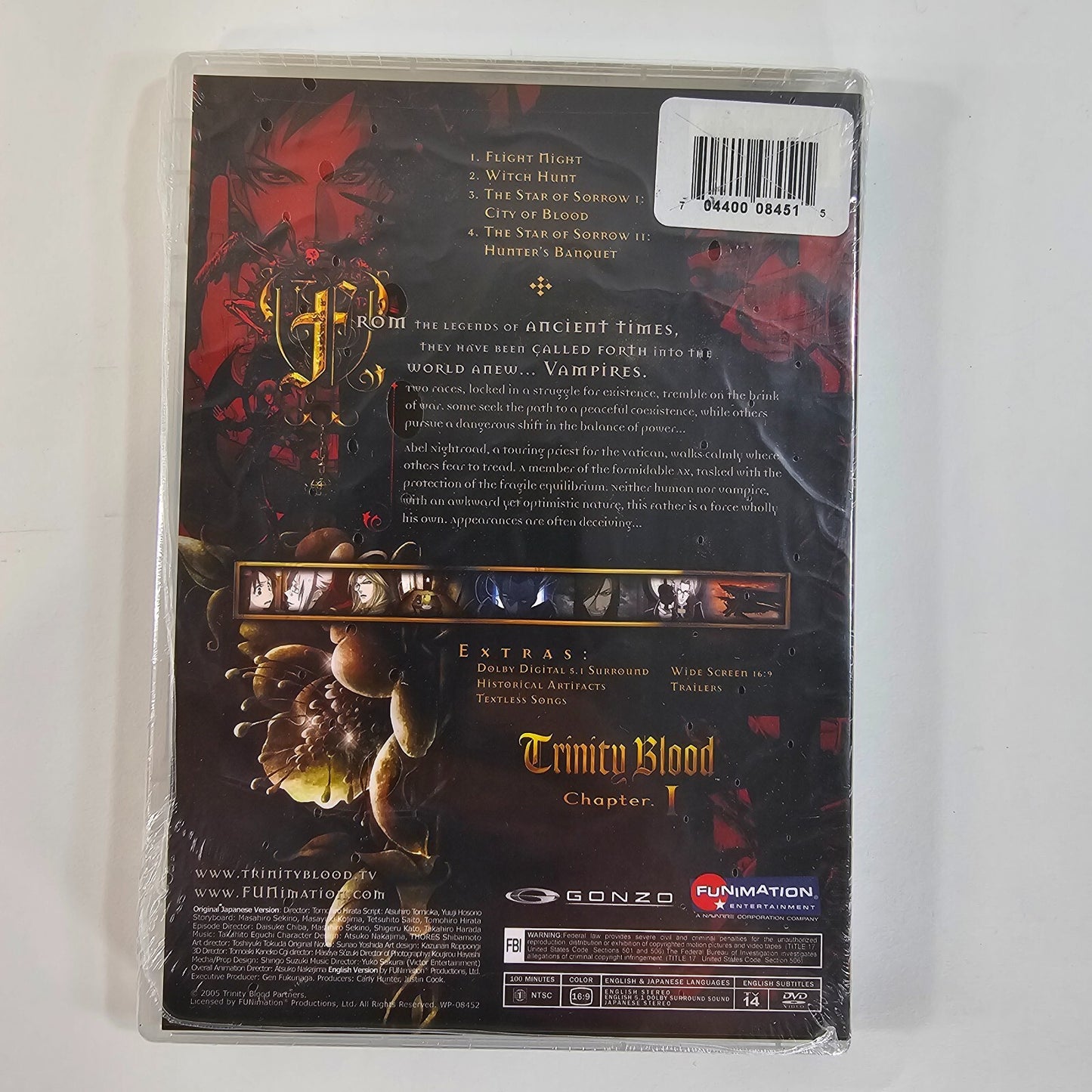 Trinity Blood - Vol. 1 (DVD, 2006)  Vampire Animation Series - New, Sealed