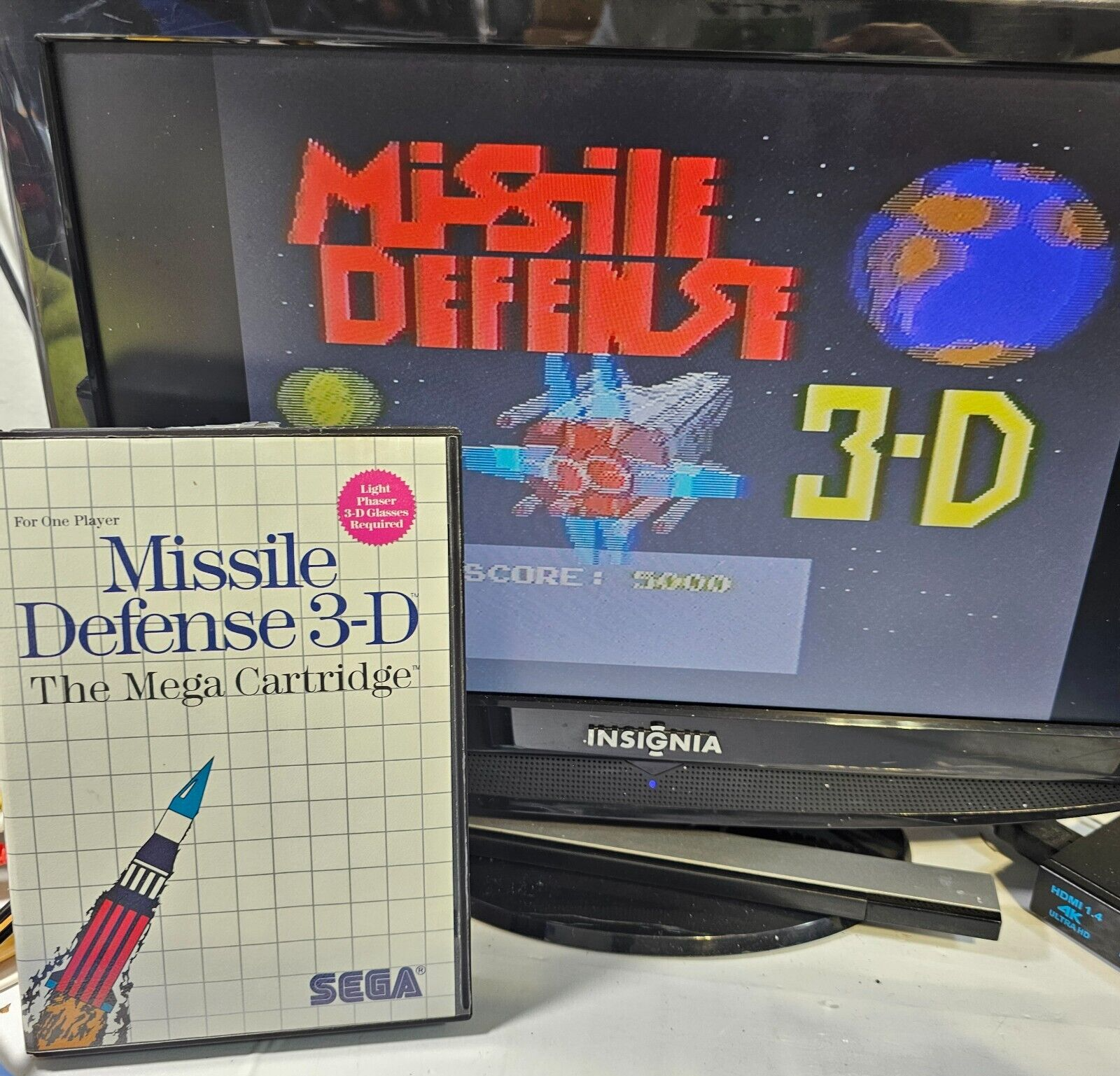 Missile Defense 3-D (Sega Master System, 1987) Game Case Manual - Tested