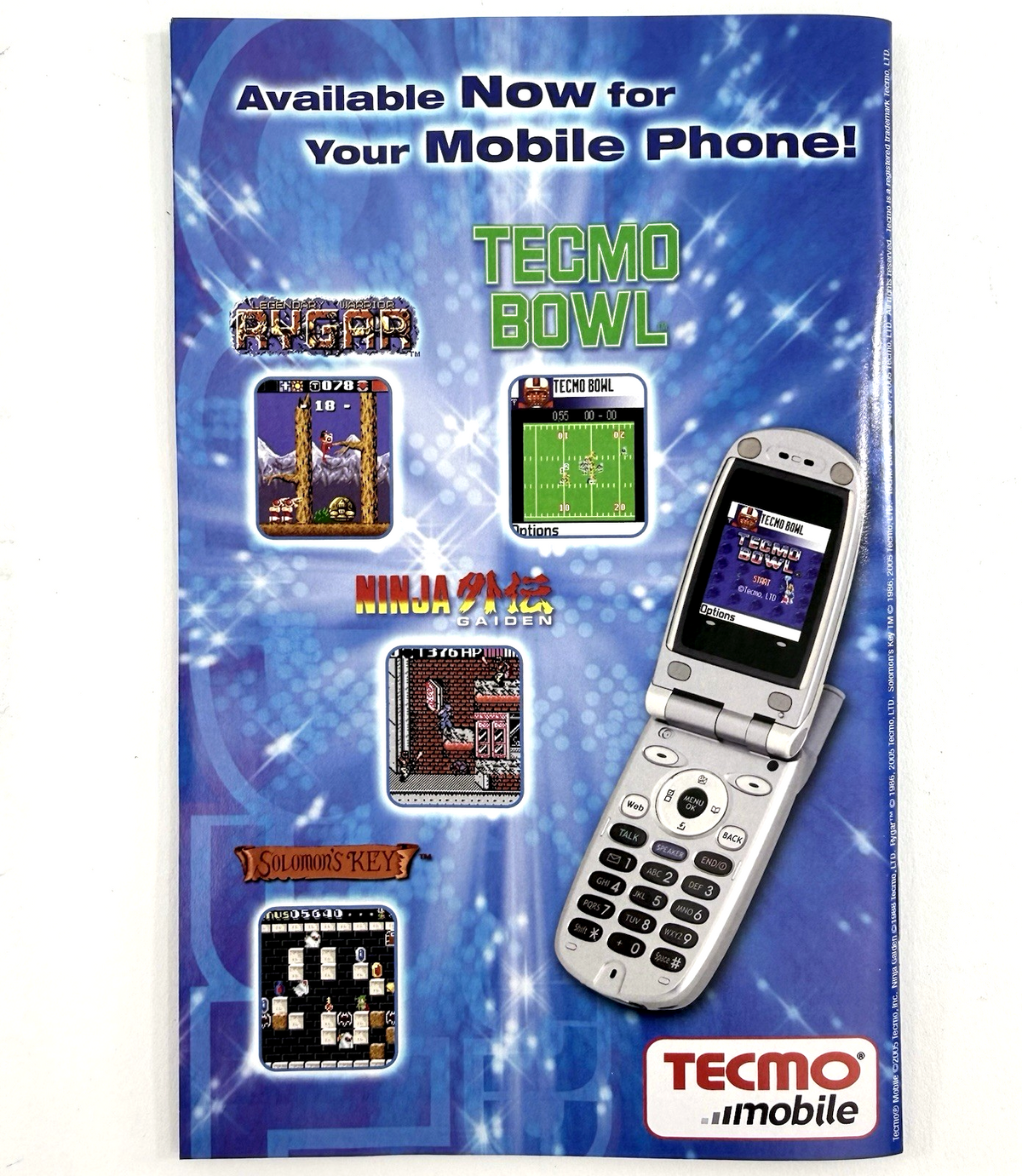 Tecmo Classic Arcade (Xbox, 2005) Game Case Manual Registration - Tested