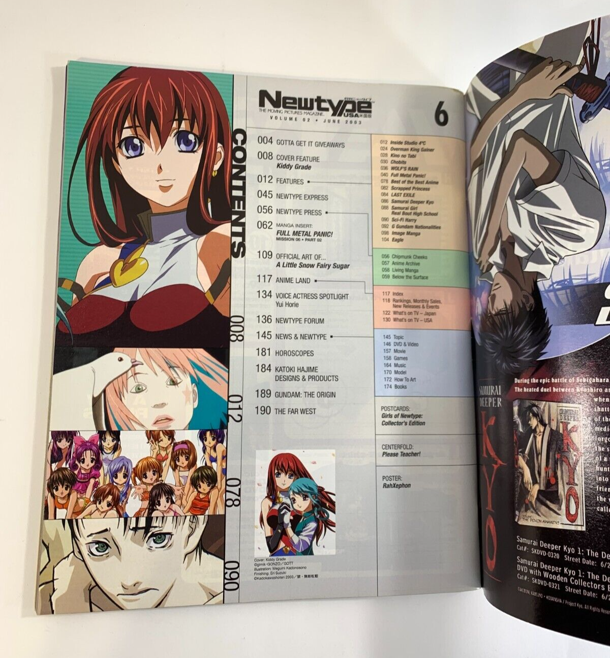 Newtype Anime Magazine June 2003 Vol. 2 #6  with Collector Cards - No DVD