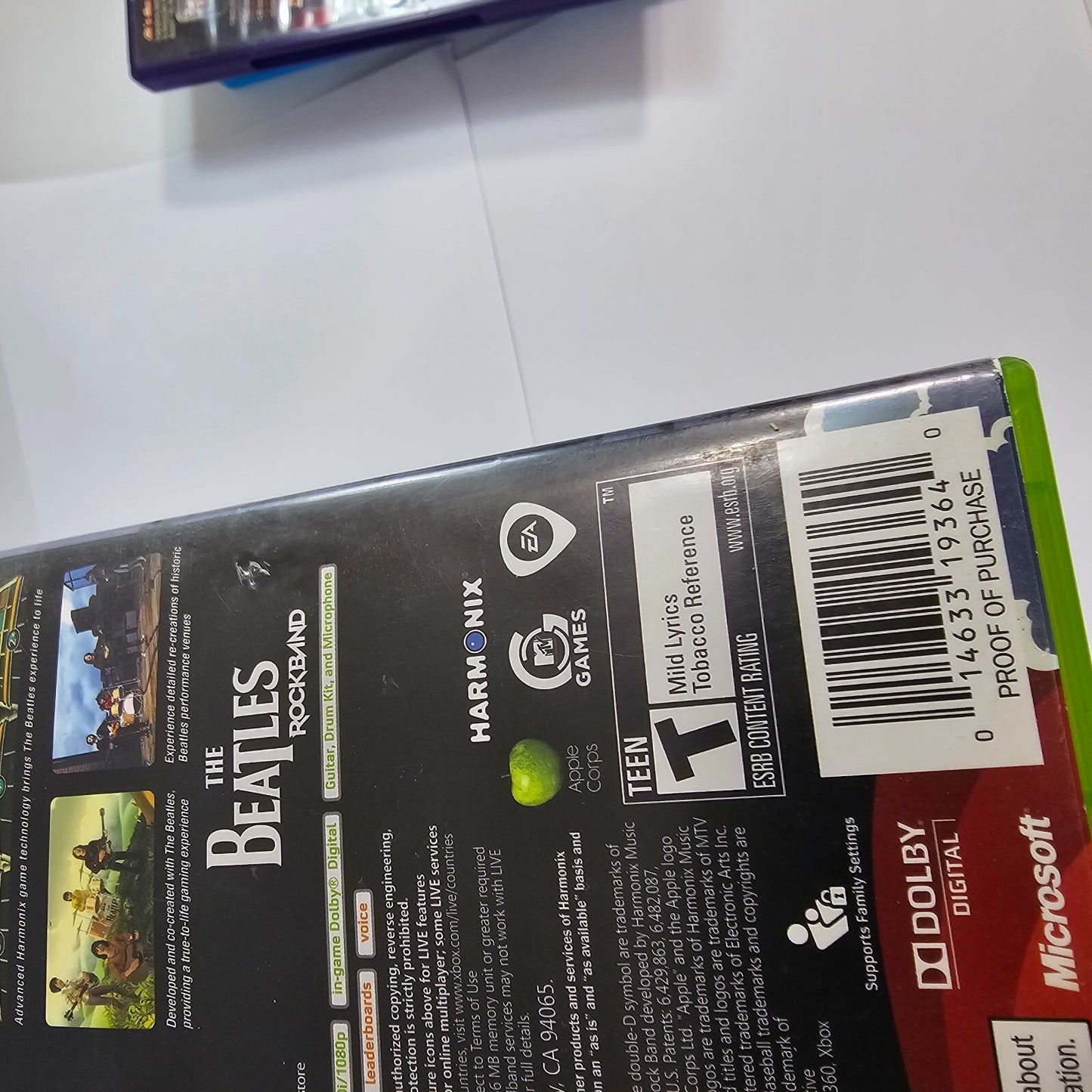 Beatles: Rock Band (Microsoft Xbox 360, 2009) Game Case Manual Insert - Tested