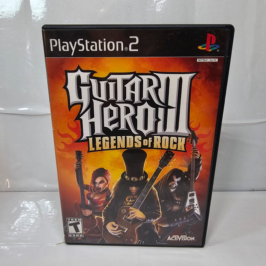 Guitar Hero 3 III Legends of Rock (PlayStation 2, 2007) Game Case Manual