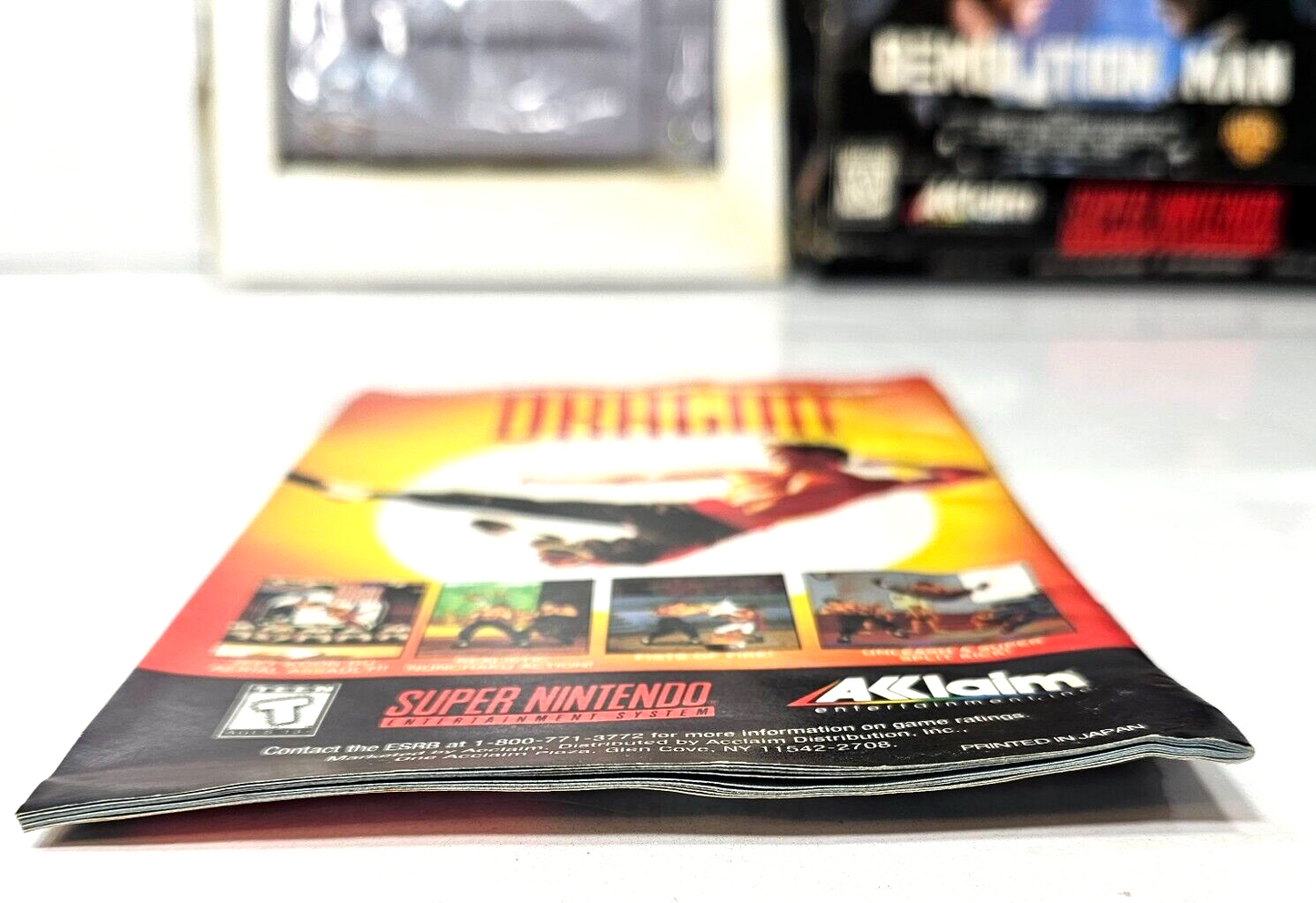 Demolition Man (Nintendo SNES, 1995) Game Box Manual Inserts Poster Registration