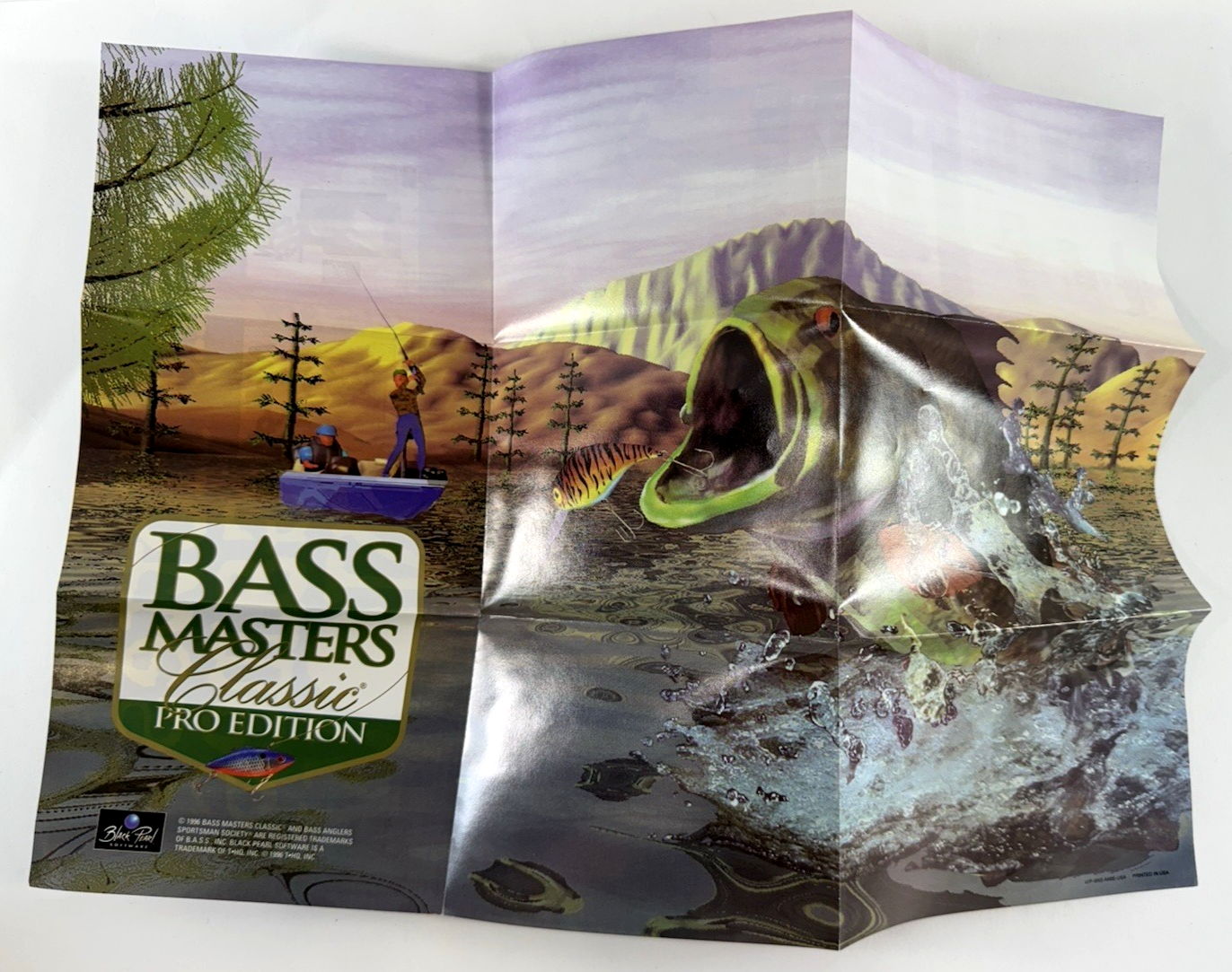 Bass Masters Classic Pro Edition (Super Nintendo, 1996) Game Box Manual Inserts