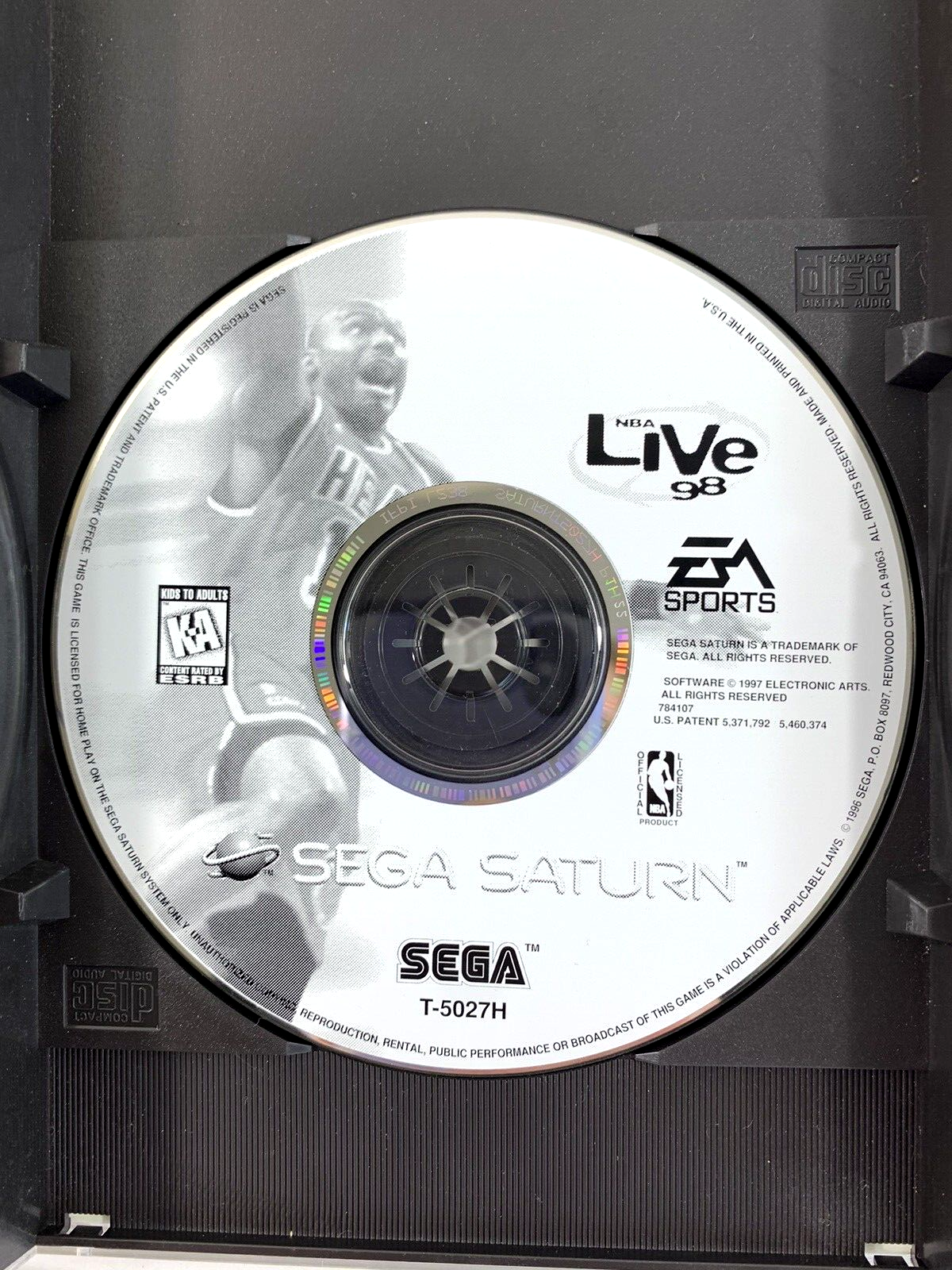 NBA Live 98 (Sega Saturn, 1997) Game Case Manual - Tested and Working