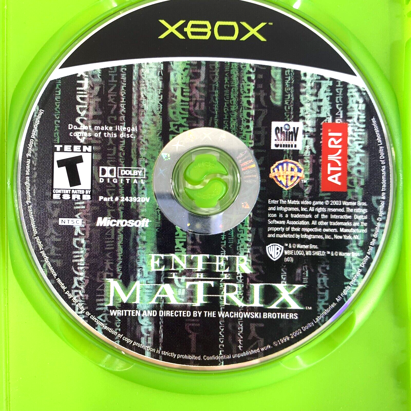 Enter the Matrix (Microsoft Xbox, 2003) Game Case Manual - Tested and Working