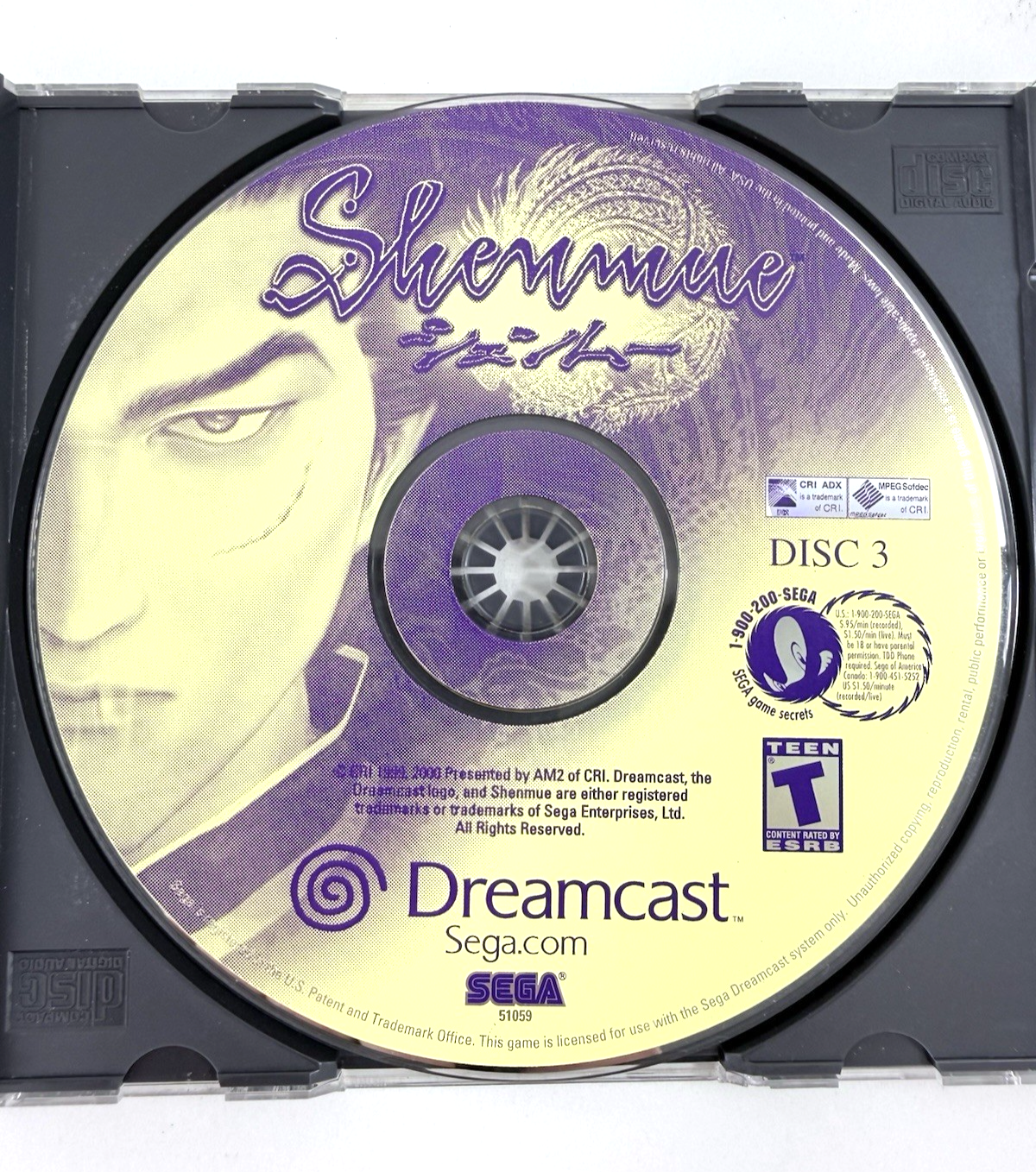 Shenmue Disc 3 and Passport (Sega Dreamcast, 2000) Tested and Working