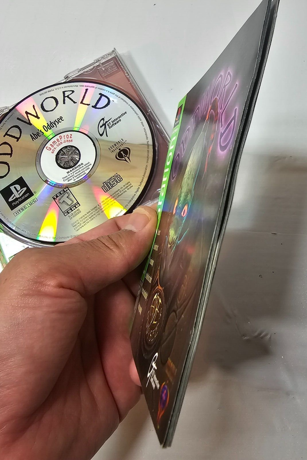 Oddworld: Abe's Oddysee (Sony PlayStation, 1997) Game Case Manual Registration