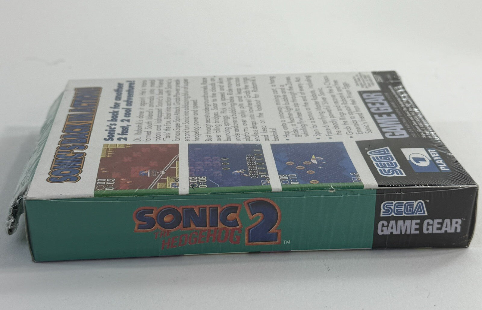 Sonic the Hedgehog 2 (Sega Game Gear, 1992) New, Factory Sealed