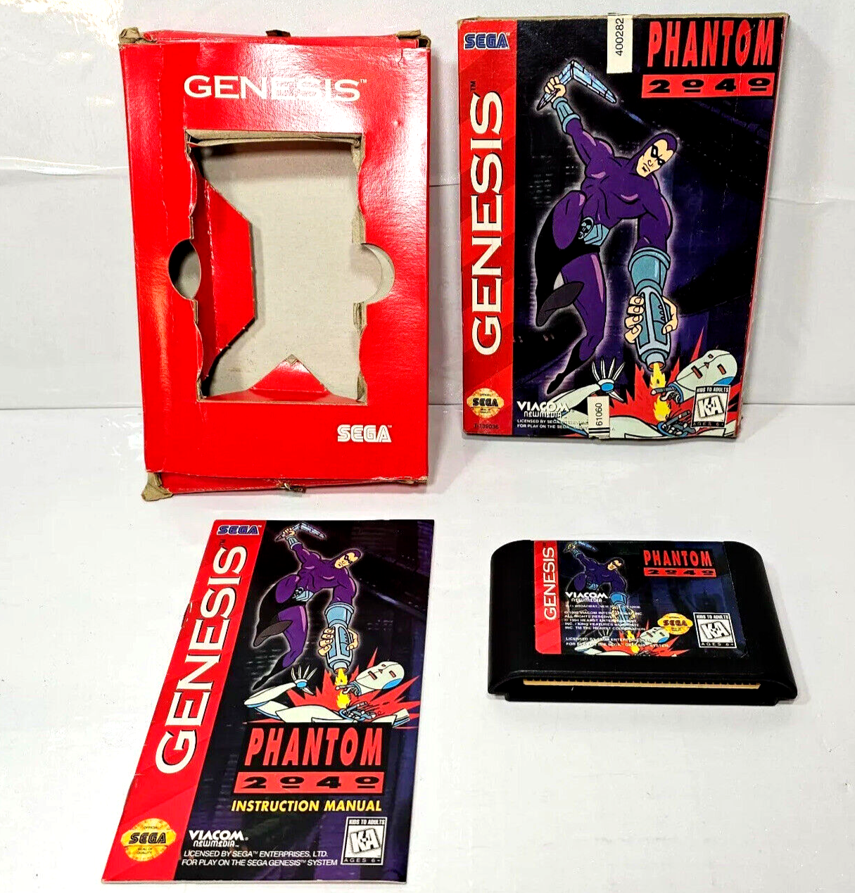 Phantom 2040 (Sega Genesis, 1995) Game, Box, Manual - Tested and Working