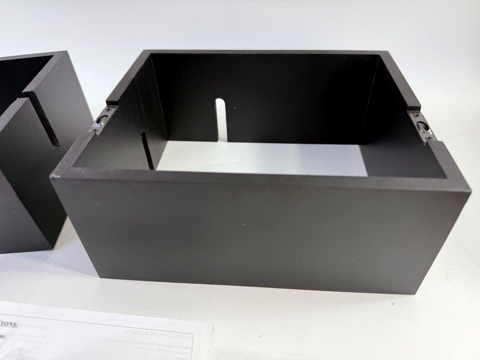 Interiors By Design Black Wooden Interlocking Wall Cubes  2-Piece Set - Open Box