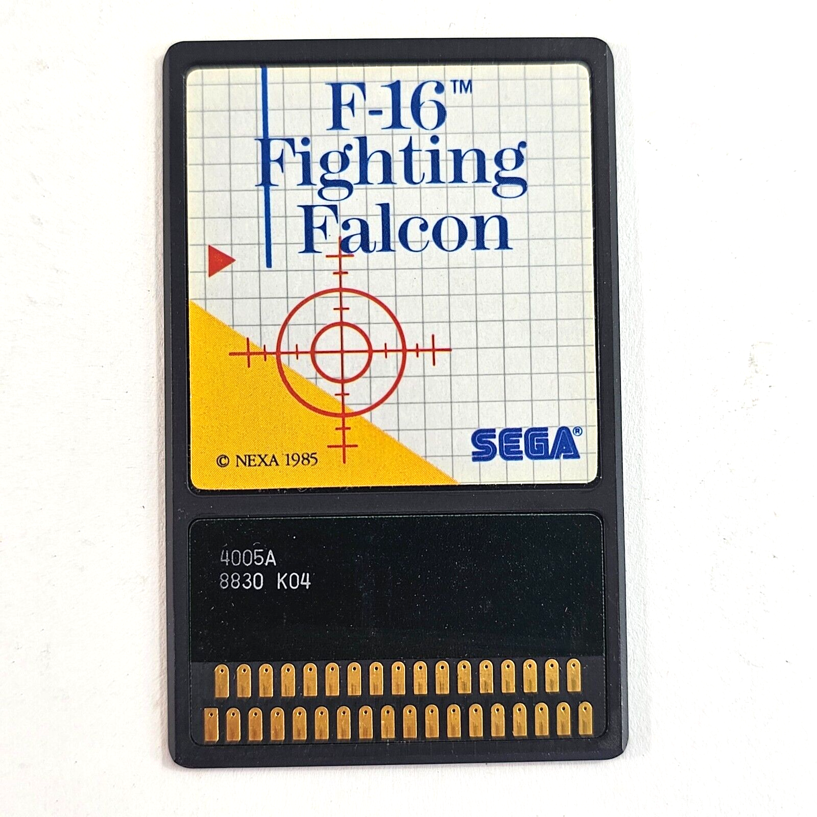 F-16 Fighting Falcon (Sega Master System, 1986) Game Card, Case, Manual - Tested
