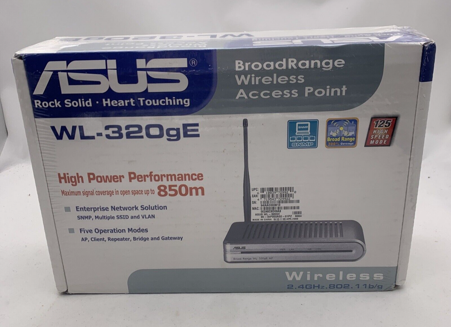 Asus BroadRange Wireless Access Point WL-320gE 2.4 GHz NEW