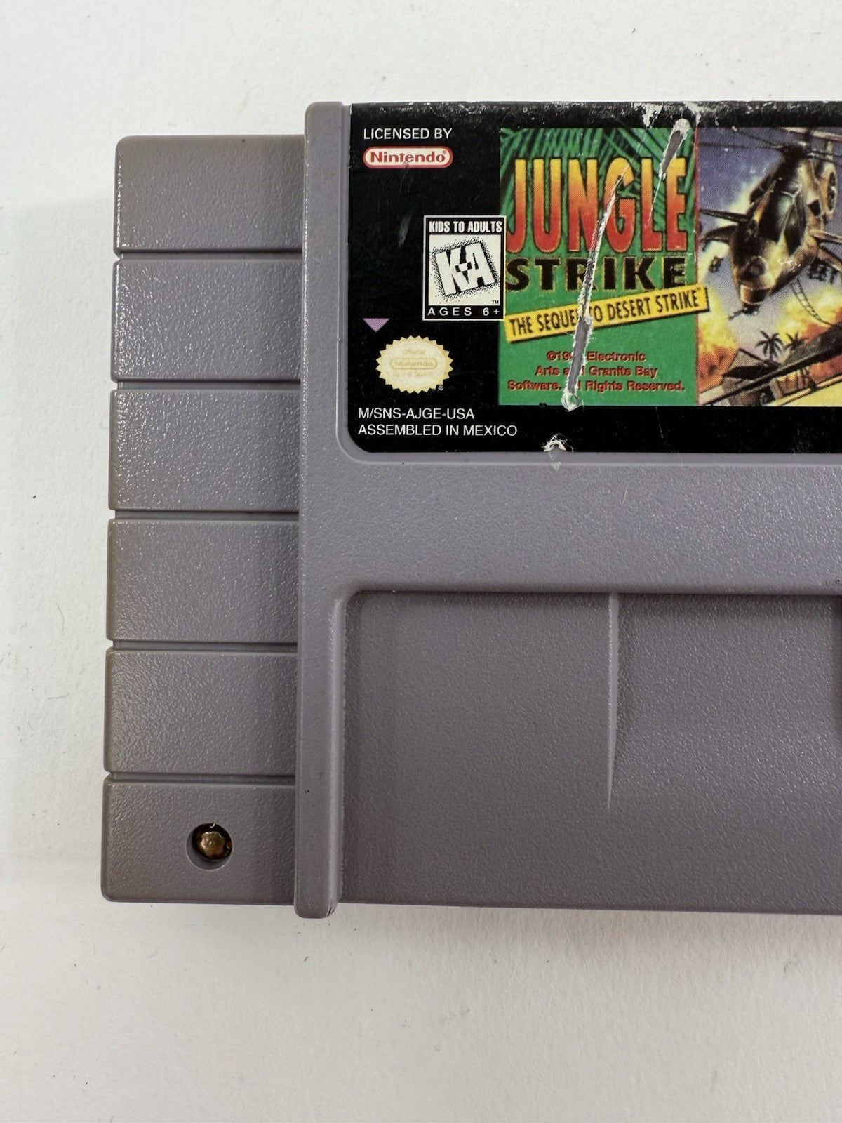 Jungle Strike: The Sequel To Desert Strike (Super Nintendo, 1995) Game Cartridge