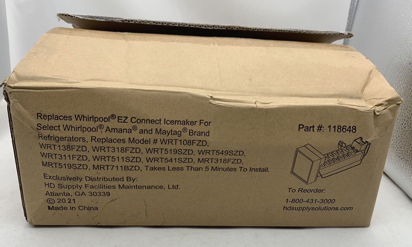 Replacement Ice Maker Kit Replaces Whirlpool EZ Connect Ice Maker Part#: 118648
