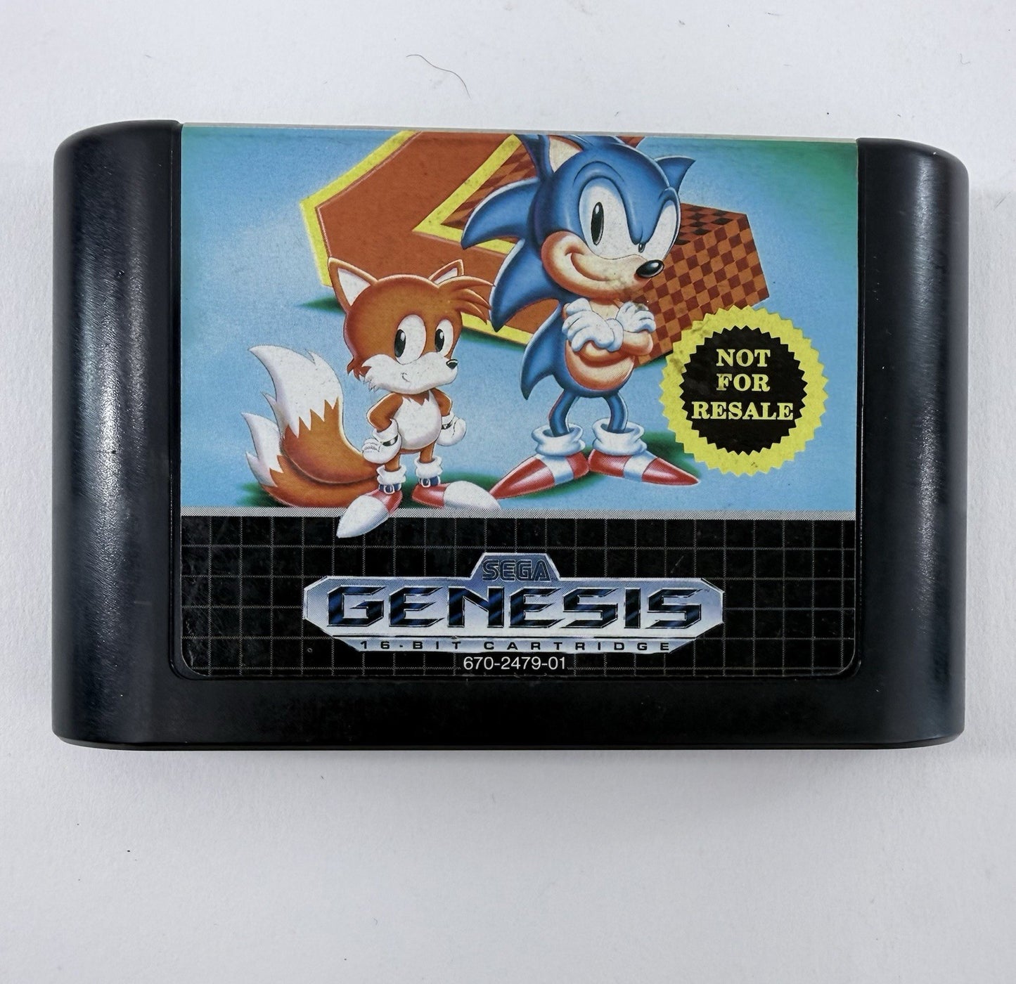 Sonic the Hedgehog 2 Not For Resale (Sega Genesis, 1992) Game Cartridge - Tested