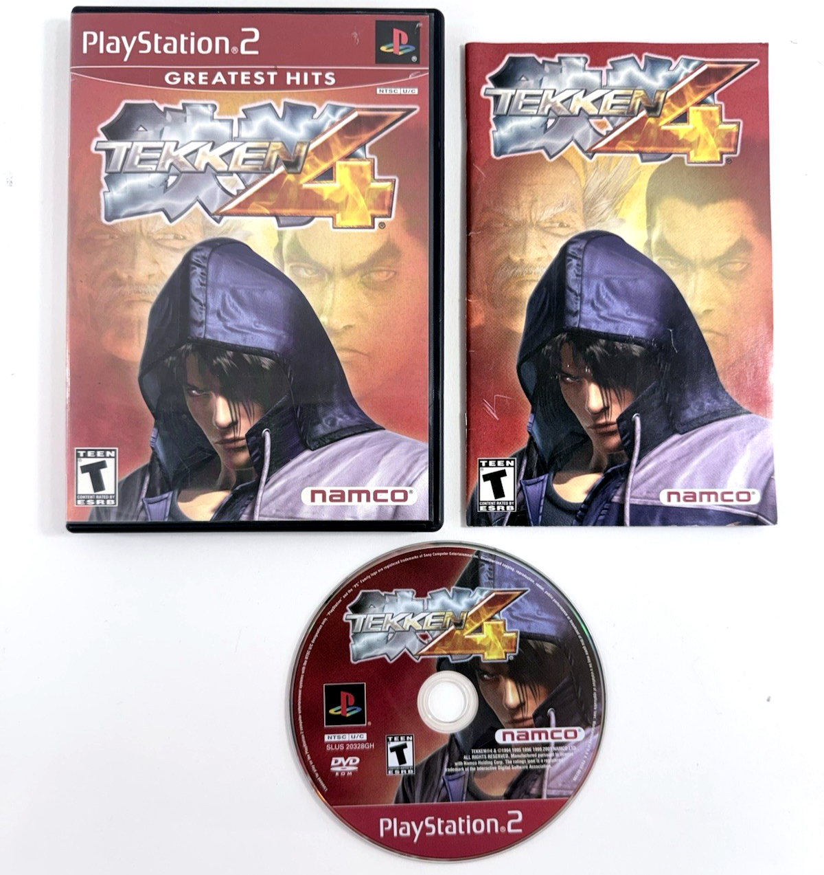 Tekken 4 (Sony PlayStation 2, 2002) Game Case Manual Registration Card - Tested