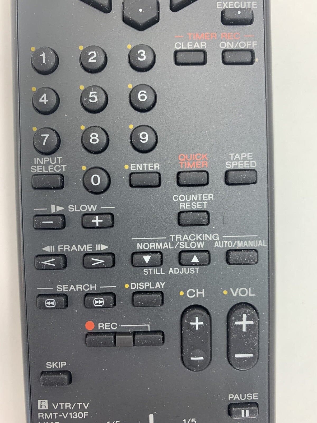 SONY RMT-V130F Remote Control for VCR models SLV750F, SLV750HF, SLV751HF