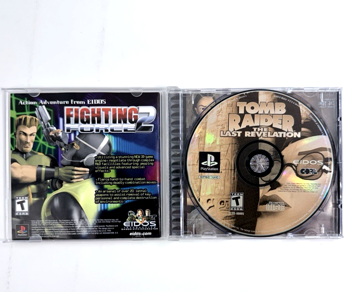 Tomb Raider: The Last Revelation (PlayStation 1, 1999) Game Case Manual Reg.