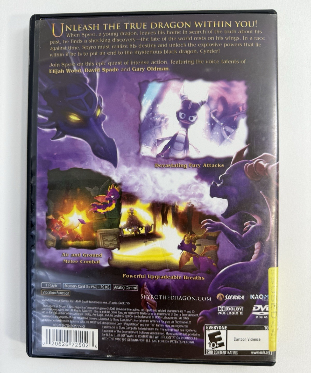 The Legend of Spyro: A New Beginning (PlayStation 2, 2006) Game Case Manual