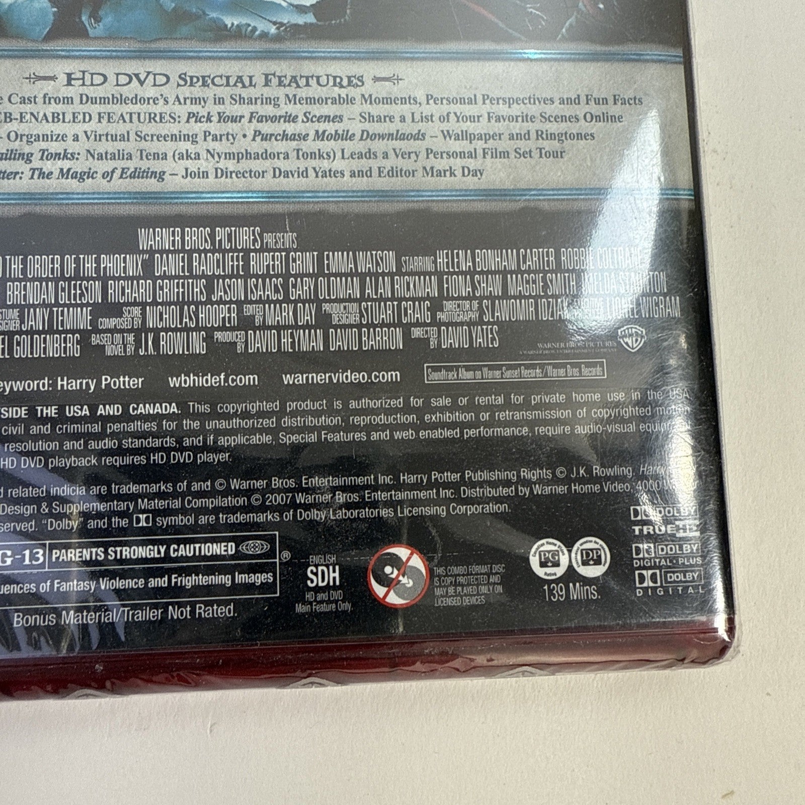 Harry Potter and the Order of the Phoenix (HD DVD, 2007) New, Factory Sealed