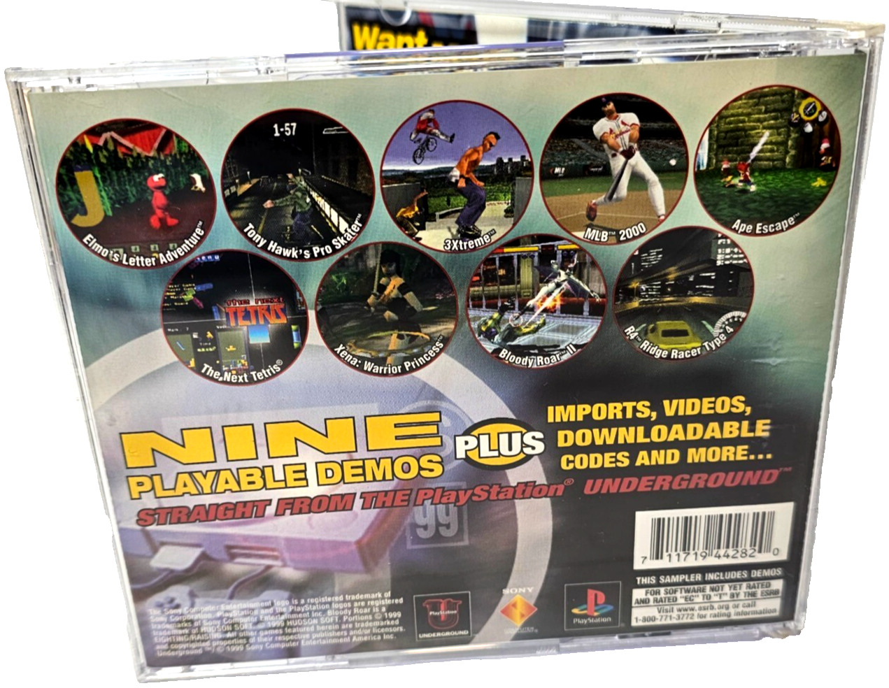 PlayStation Underground Jampack: Summer '99 - Demo Disc, Case, Booklet - Tested