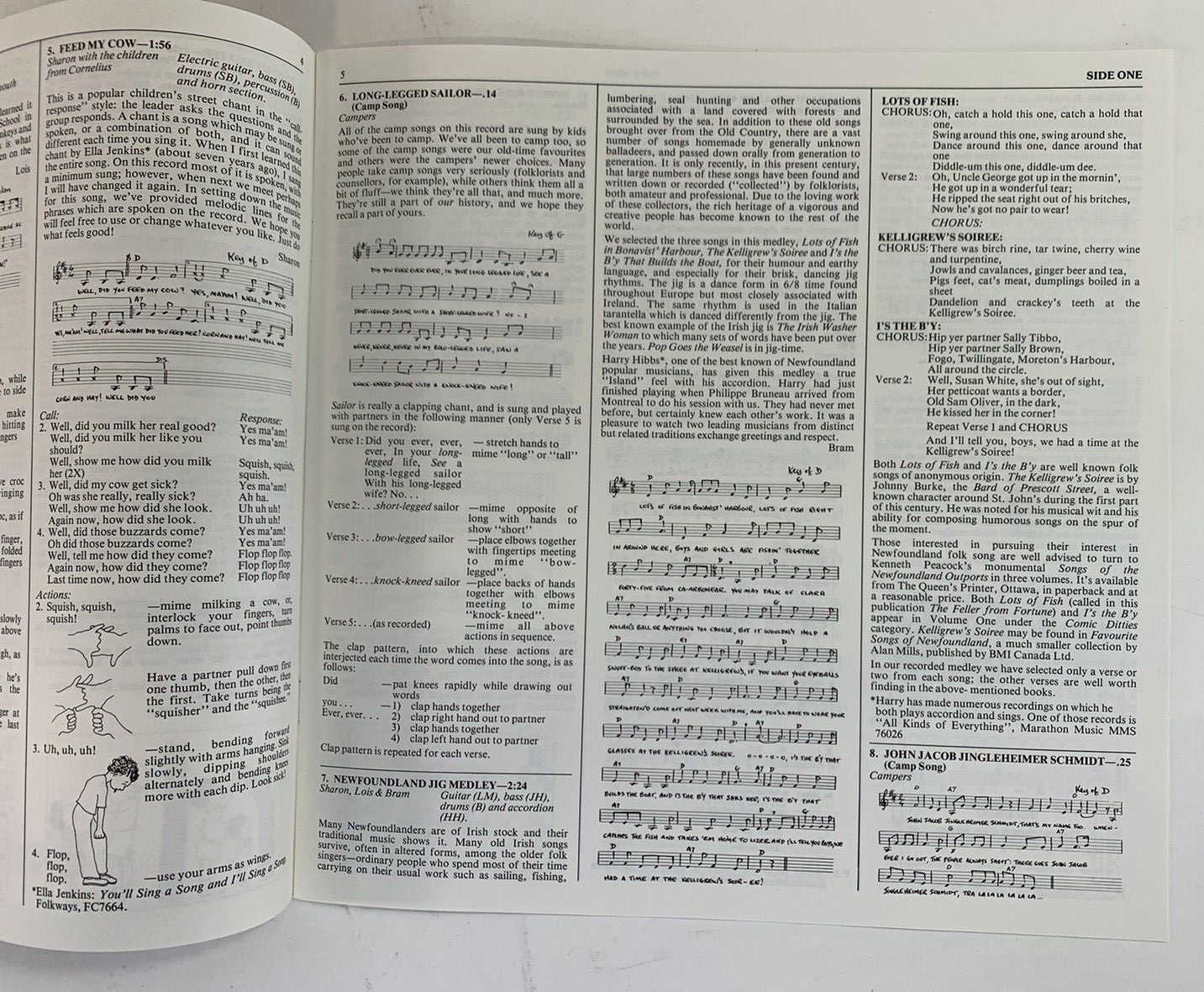 Sharon Lois & Bram: Smorgasbord (Vinyl LP, 1984 Reprint) w/Song Book - Tested