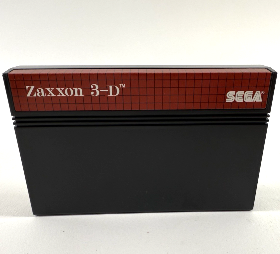 Zaxxon 3-D (Sega Master System, 1988) Game, Case, and Poster - Tested