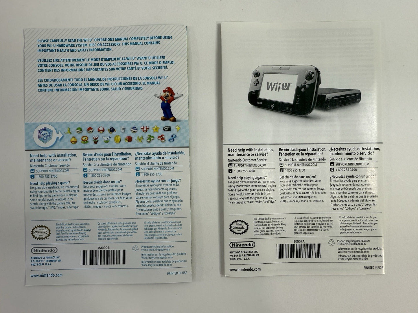 Mario Kart 8 (Nintendo Wii U, 2014) Game Case Manual Insert - Tested and Working