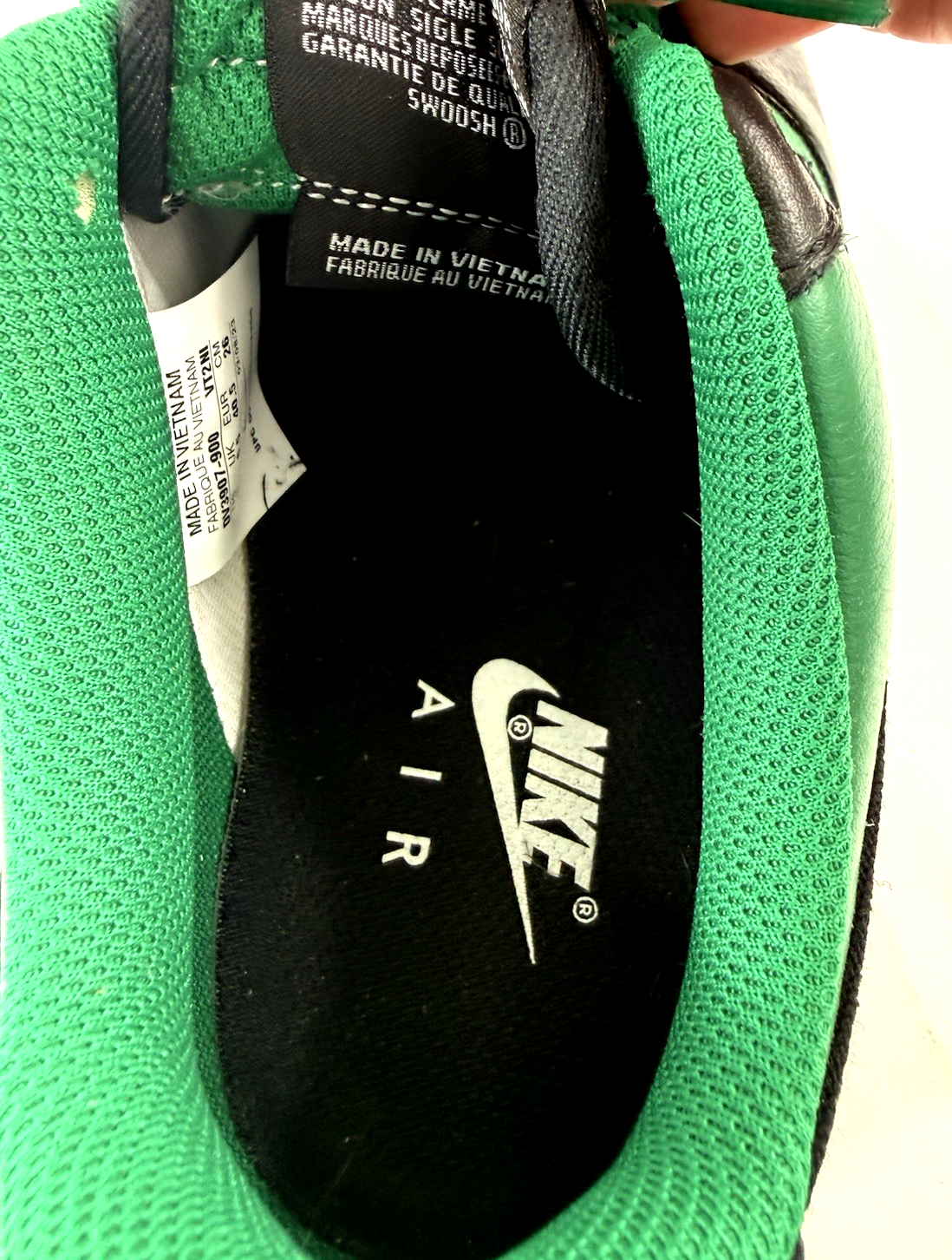 Nike Air Force 1 Low By You Custom DV3907-900 Green/Black US Women's 9 Shoes