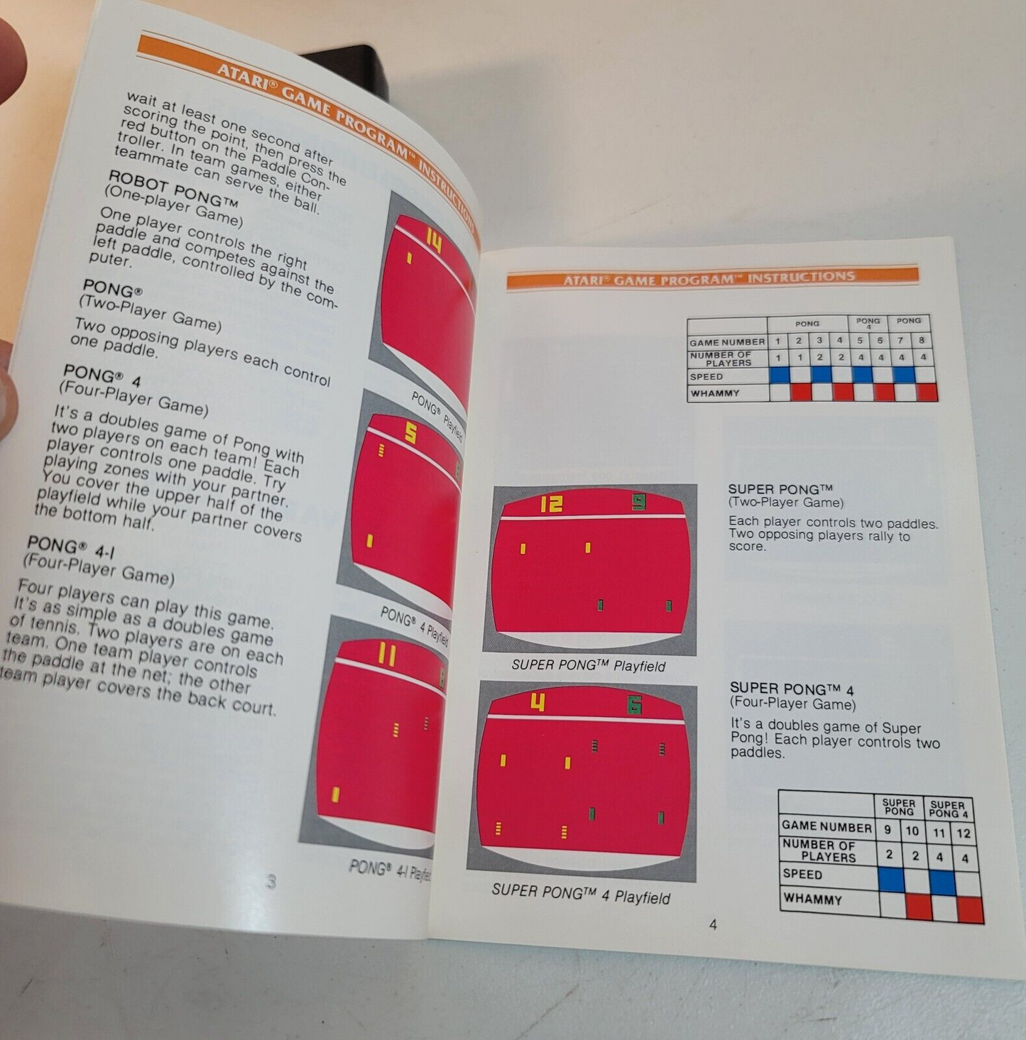 Video Olympics (Atari 2600, 1977) Game Case Manual