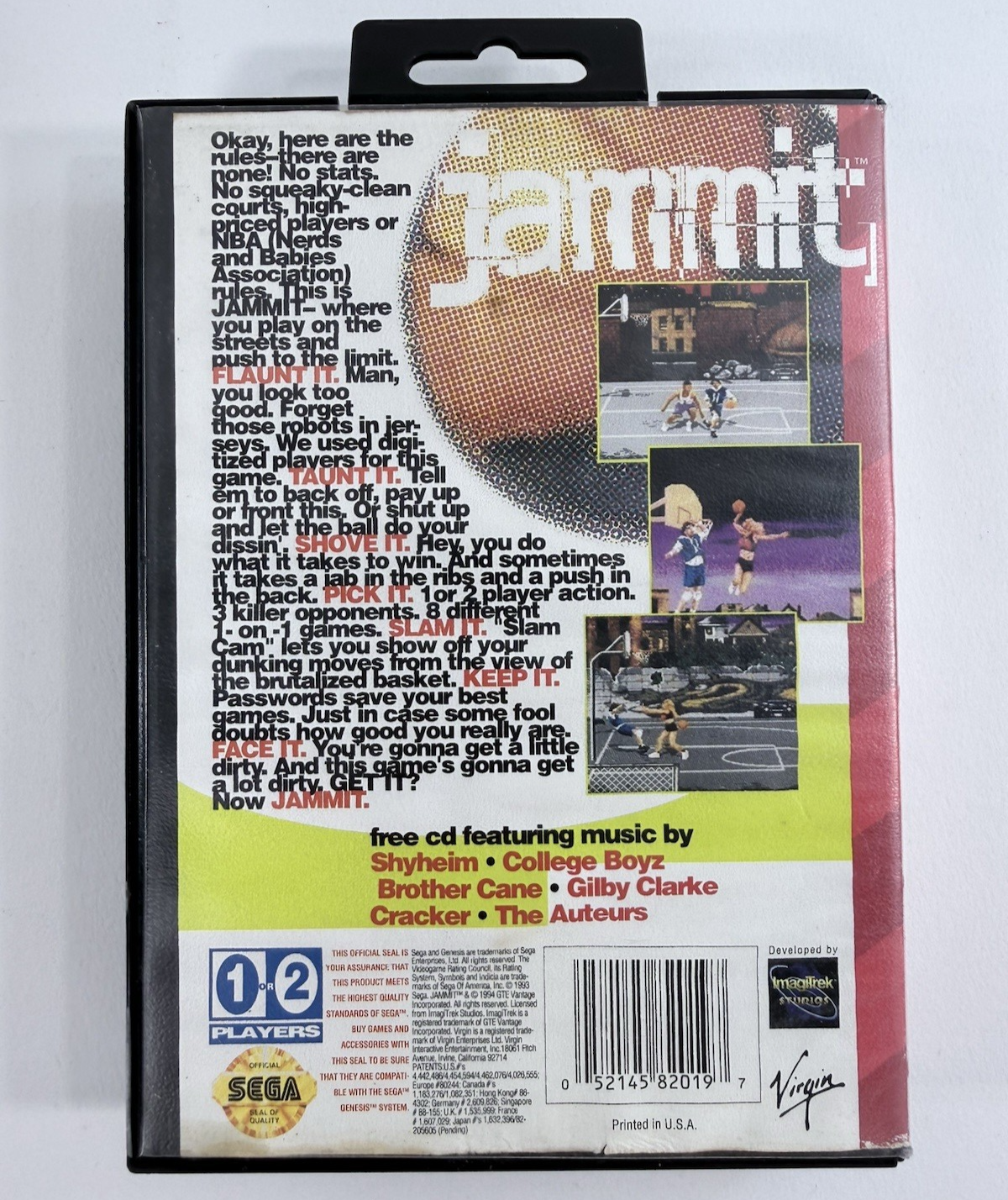 Jammit (Sega Genesis, 1994) Game Case Manual - Tested and Working