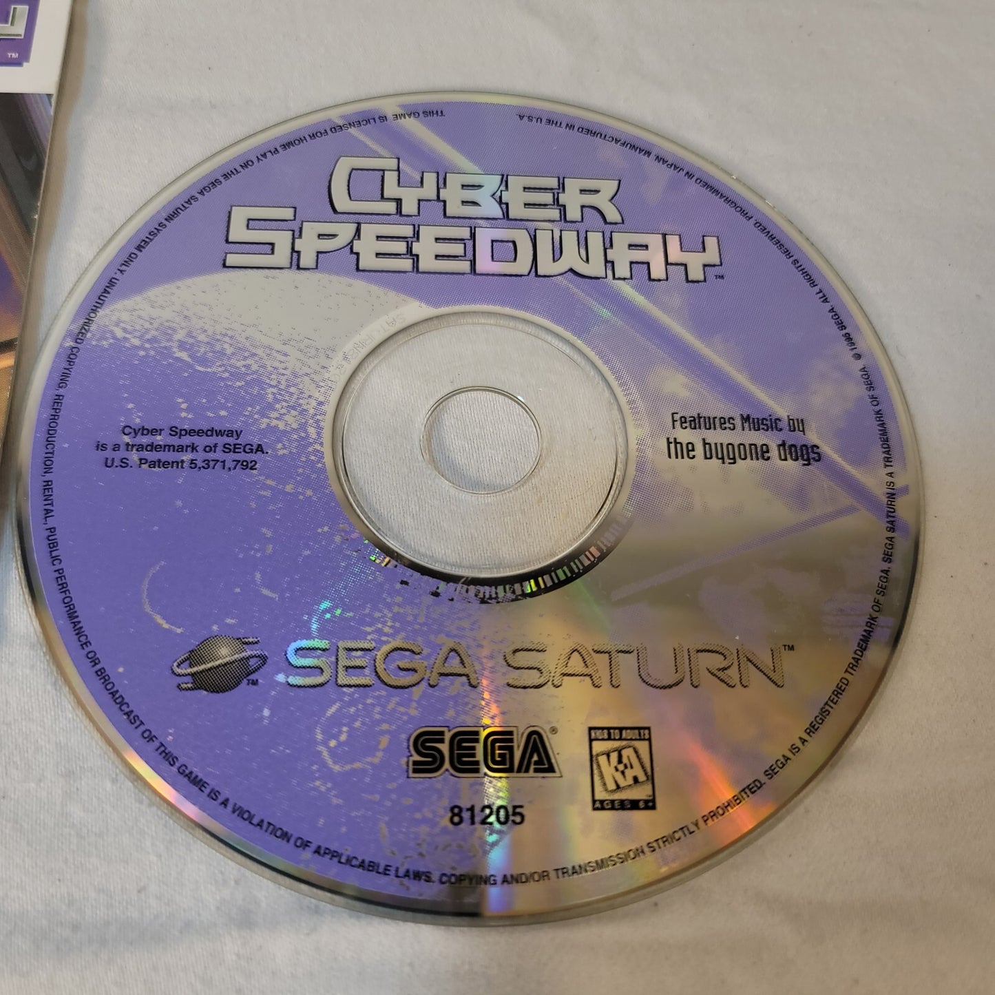 Cyber Speedway (Sega Saturn, 1995) Disc and Manual
