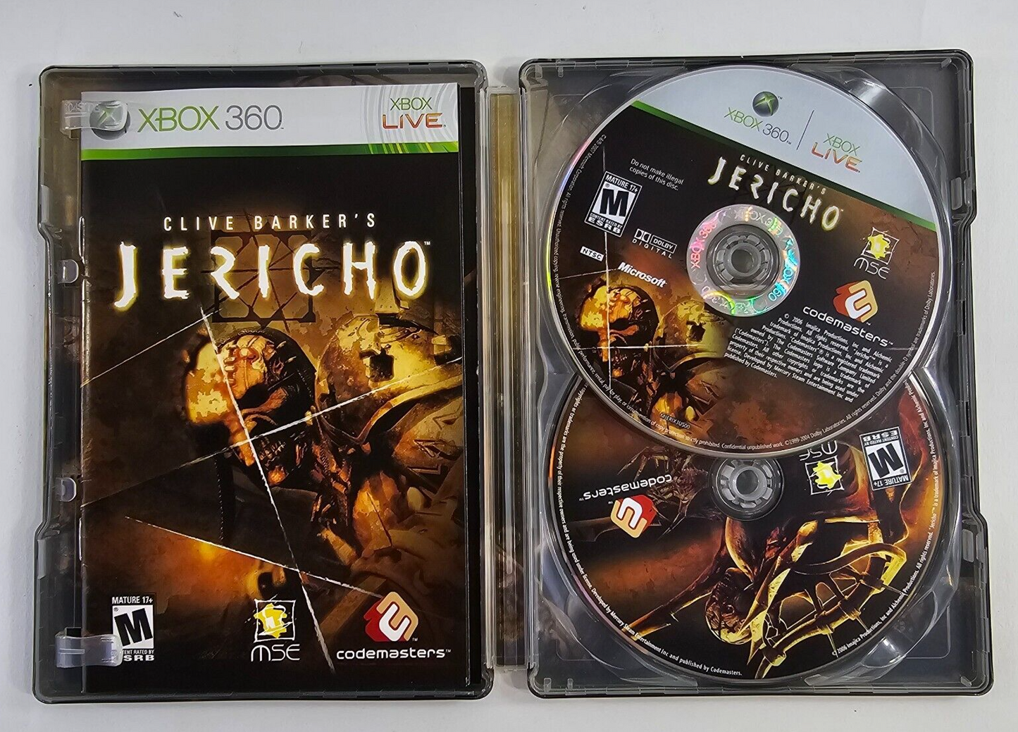 Clive Barker's Jericho: Special Edition (Xbox 360, 2007) Tested and Working