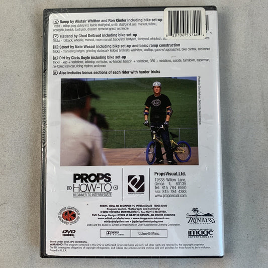 White Knuckle Extreme - Props How To Bicycle Tricks (DVD, 2003) NEW