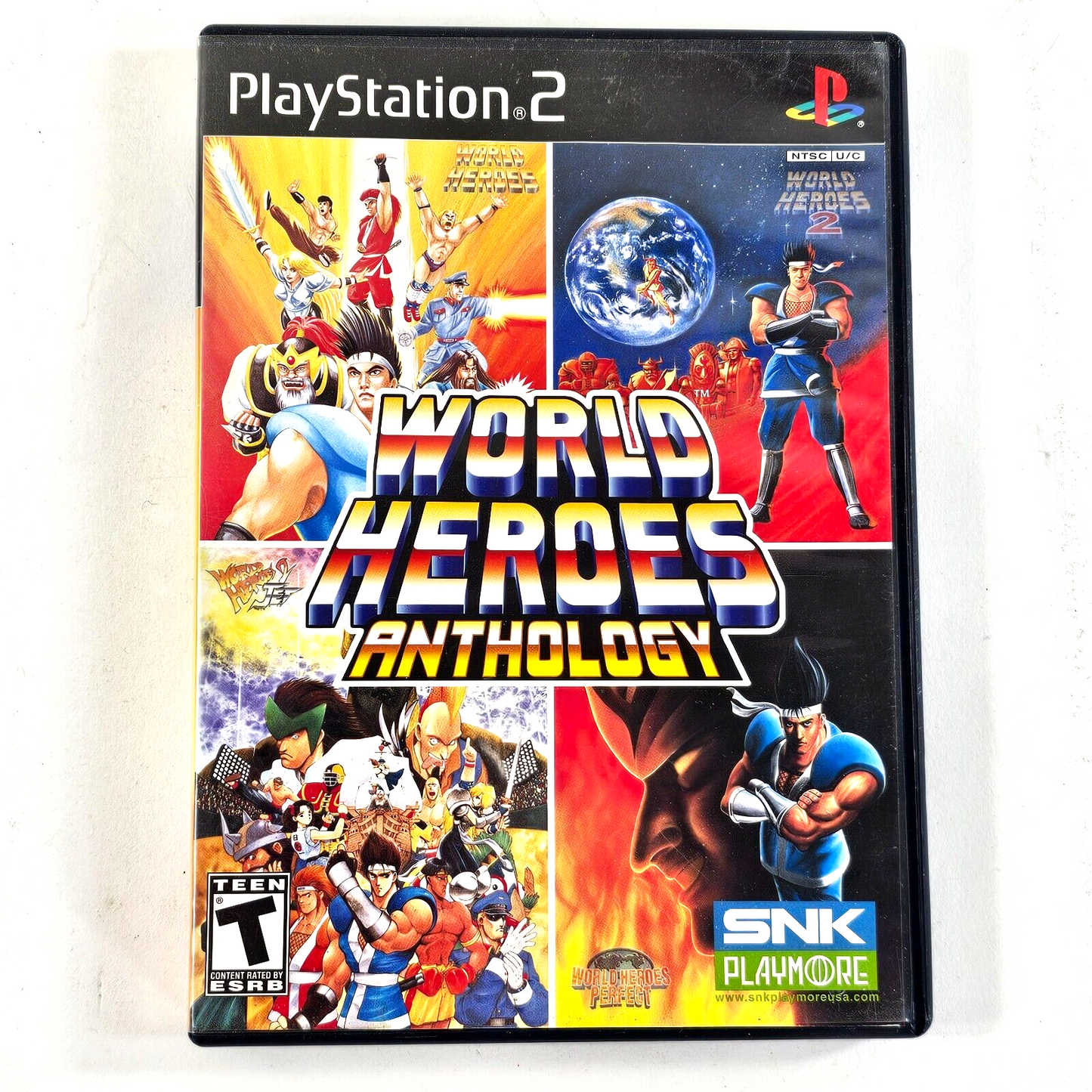 World Heroes Anthology (Sony PlayStation 2, 2008) Game Case Manual - Tested