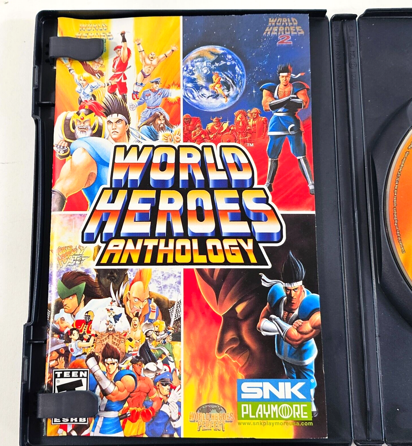 World Heroes Anthology (Sony PlayStation 2, 2008) Game Case Manual - Tested